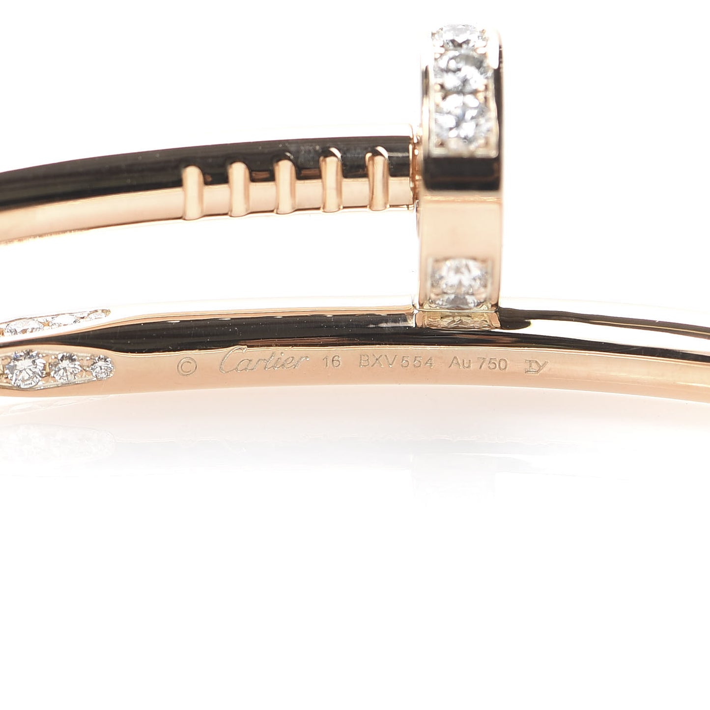 18K Pink Gold Diamond Juste Un Clou Bracelet 16
