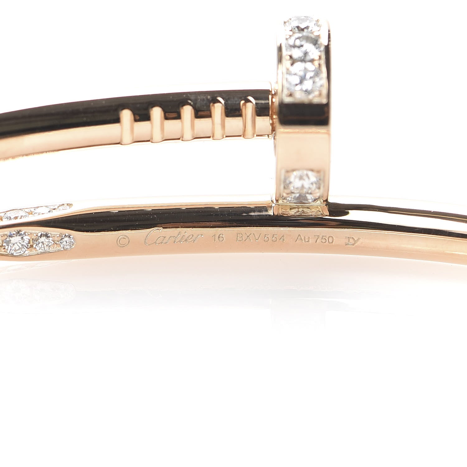 Cartier 18K Pink Gold Diamond Juste Un Clou Bracelet 16 4 of 5