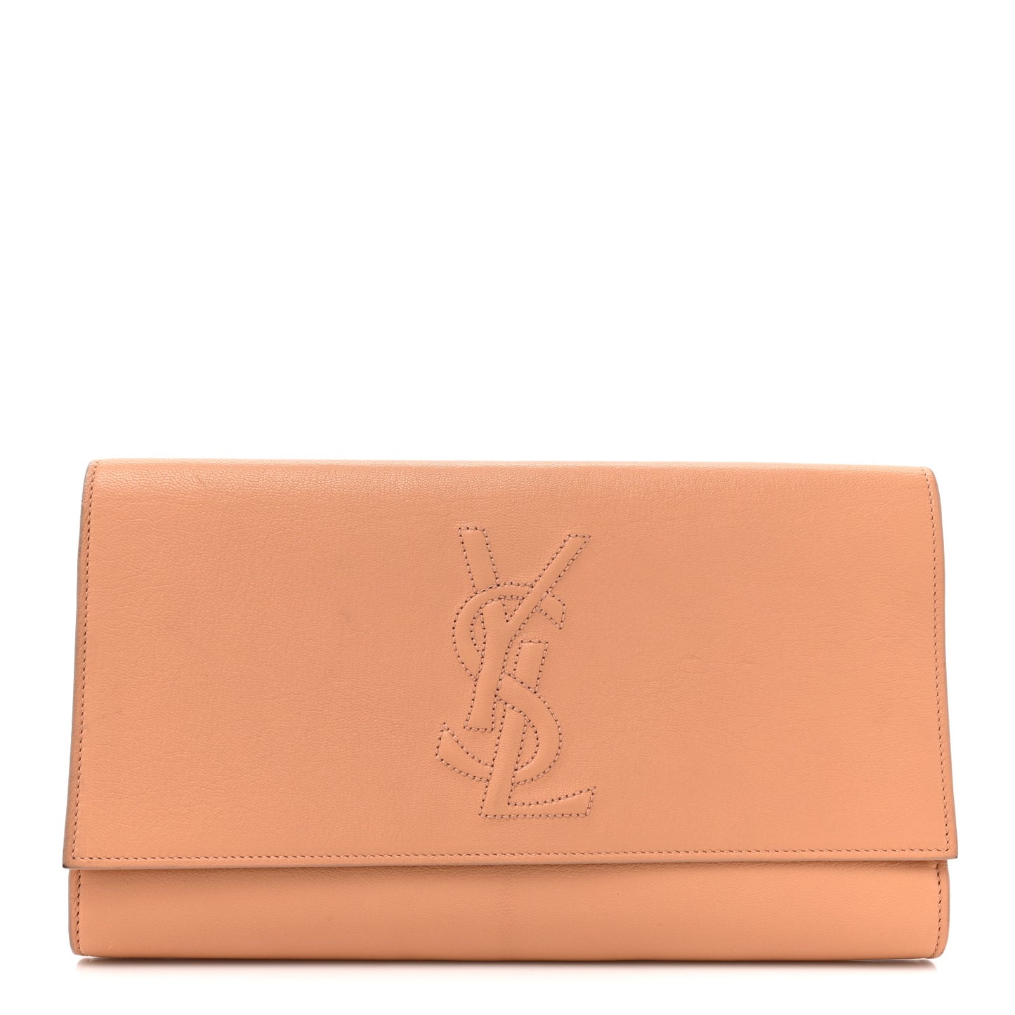 Calfskin Large Belle De Jour Clutch Beige