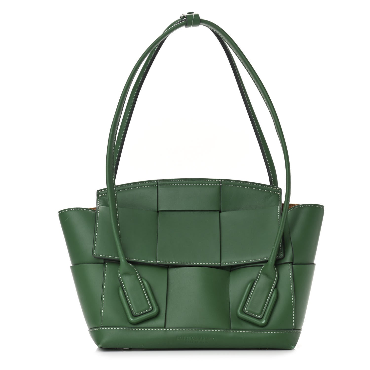 Bottega Veneta French Calfskin Maxi Intrecciato Arco 33 Racing Green 1 of 10