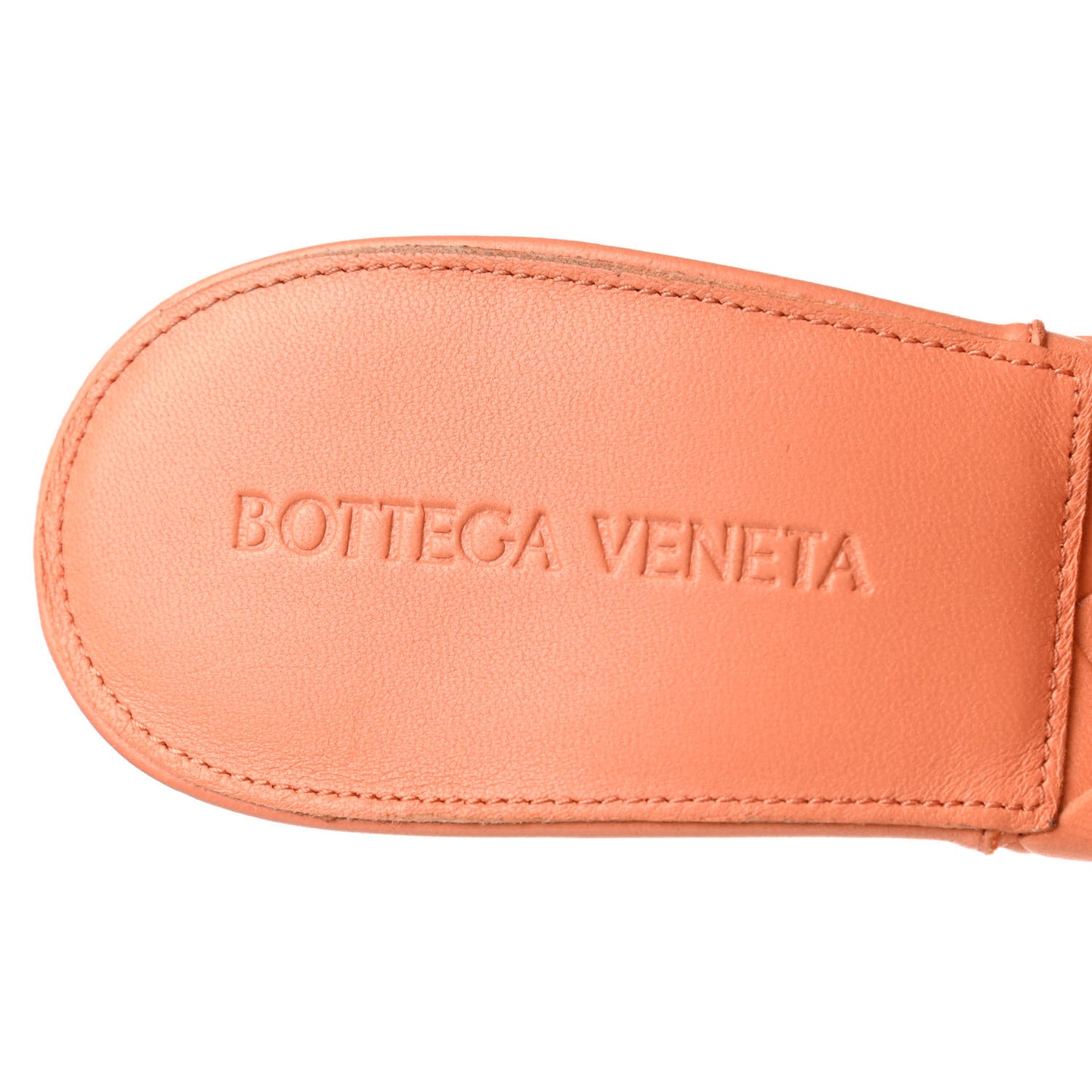 Nappa Maxi Intrecciato Lido Mule Sandals 39 Papaya