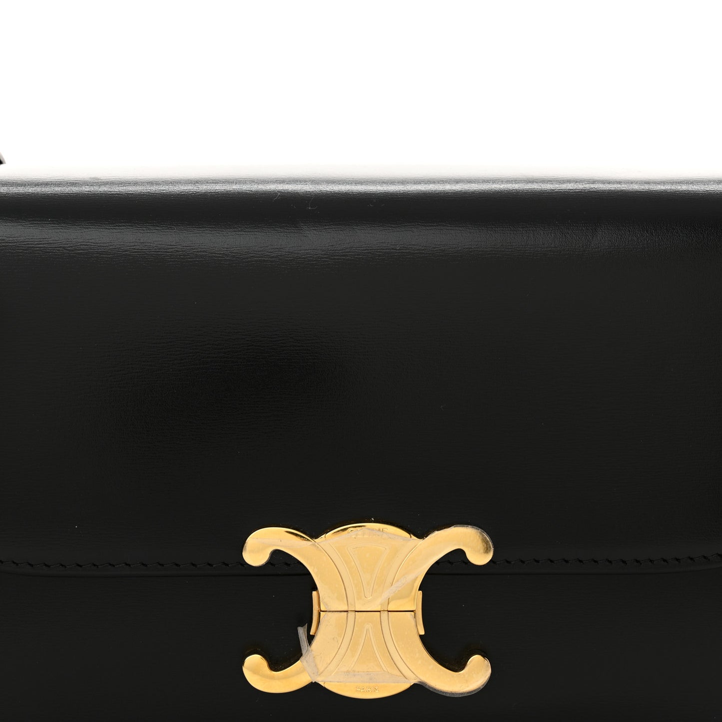 Shiny Calfskin Medium Triomphe Black