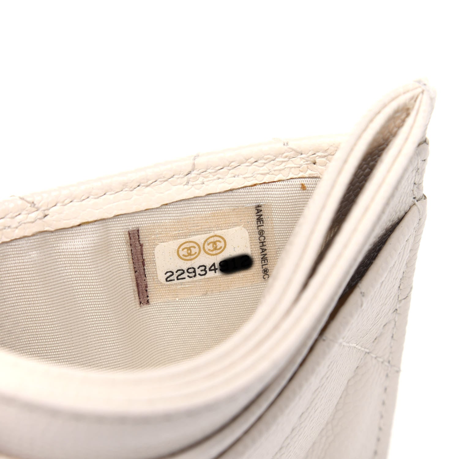 Chanel Caviar Quilted Card Holder White 7 of 11