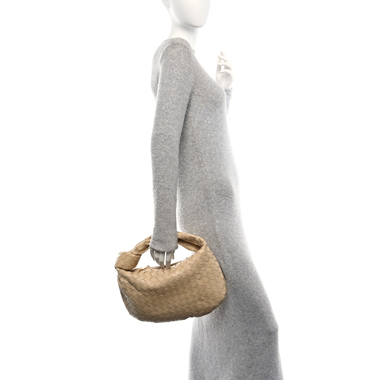 Nappa Intrecciato Teen Jodie Hobo Porridge