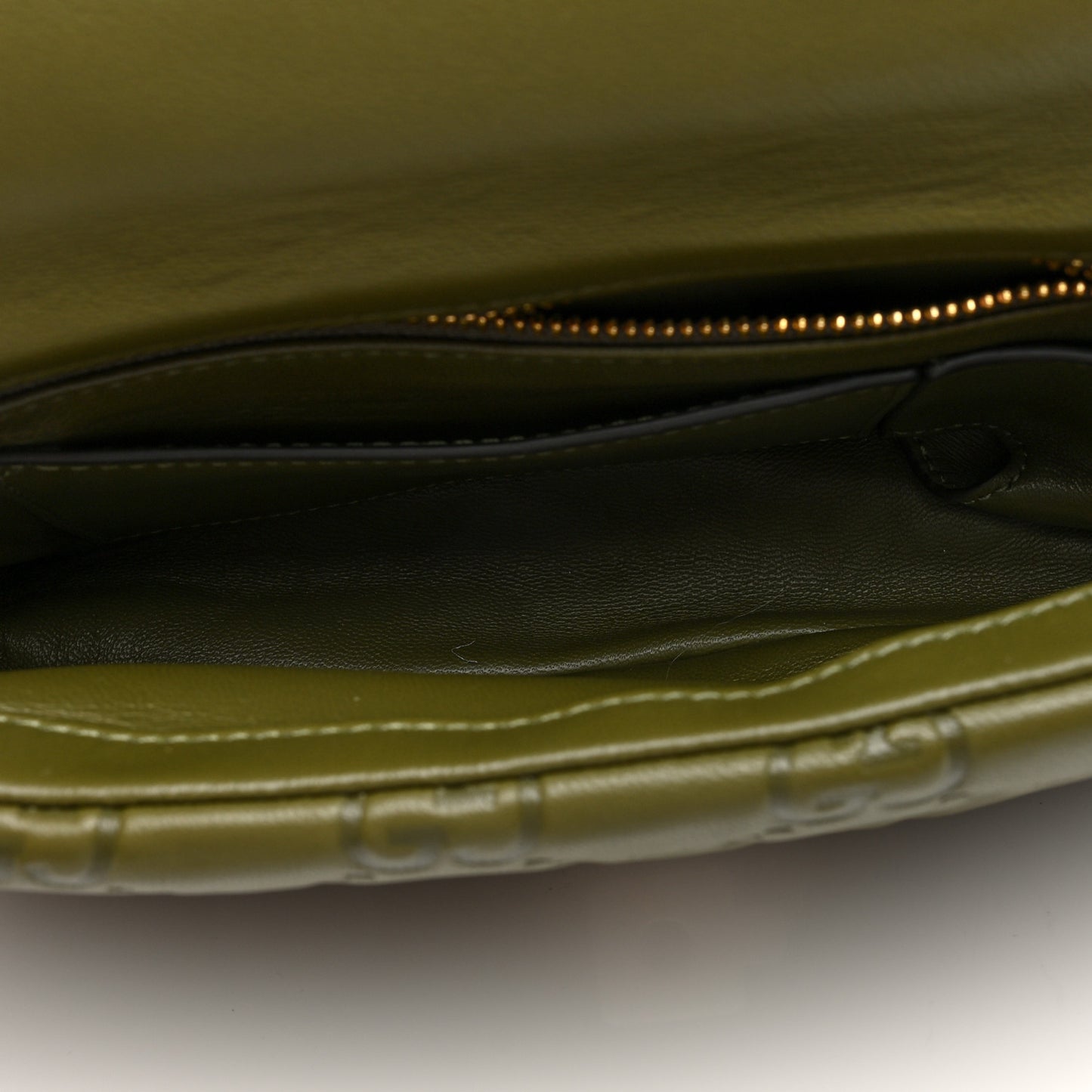 Lambskin Embossed Mini GG Milano Top Handle Shoulder Bag Green