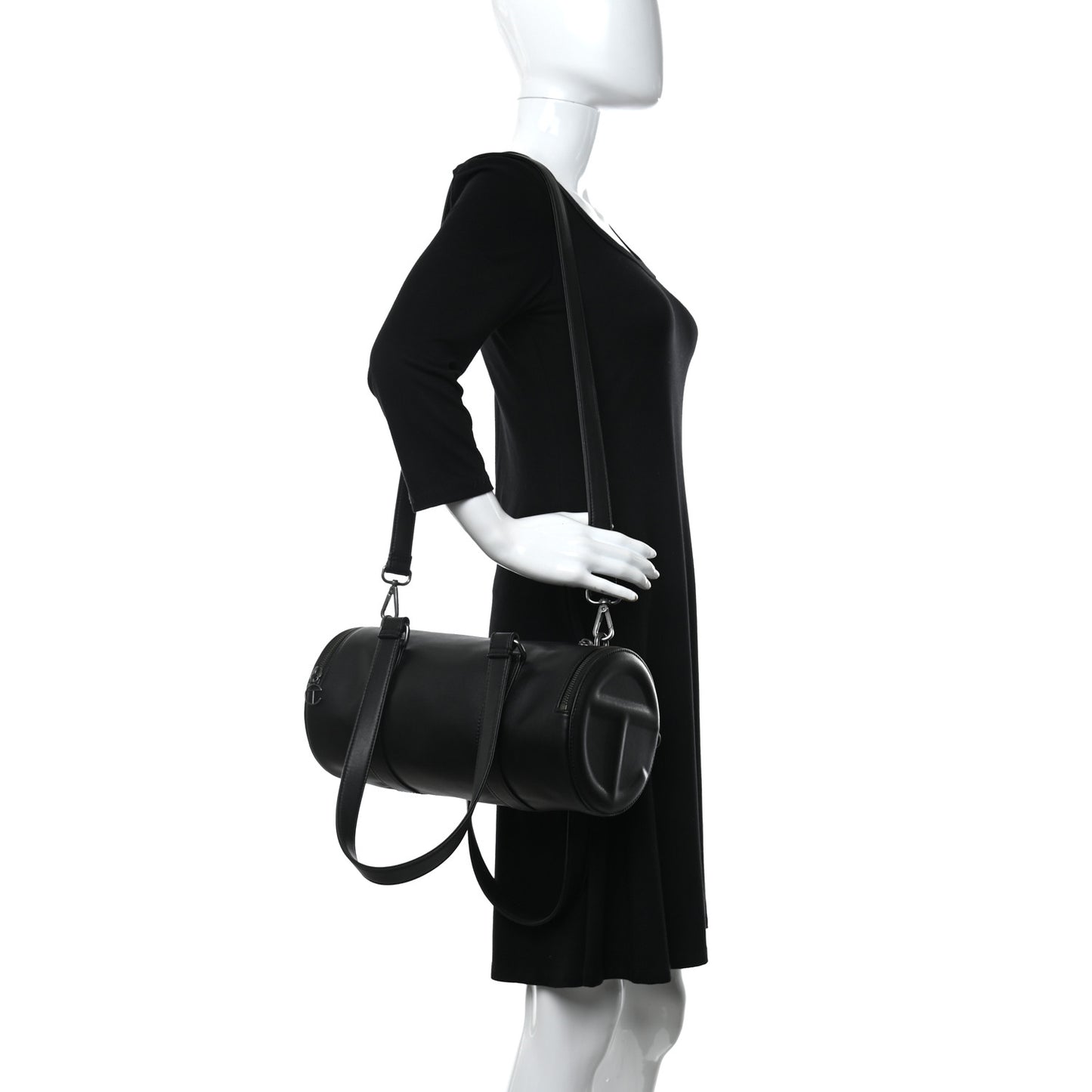 Vegan Leather Medium Duffle Black