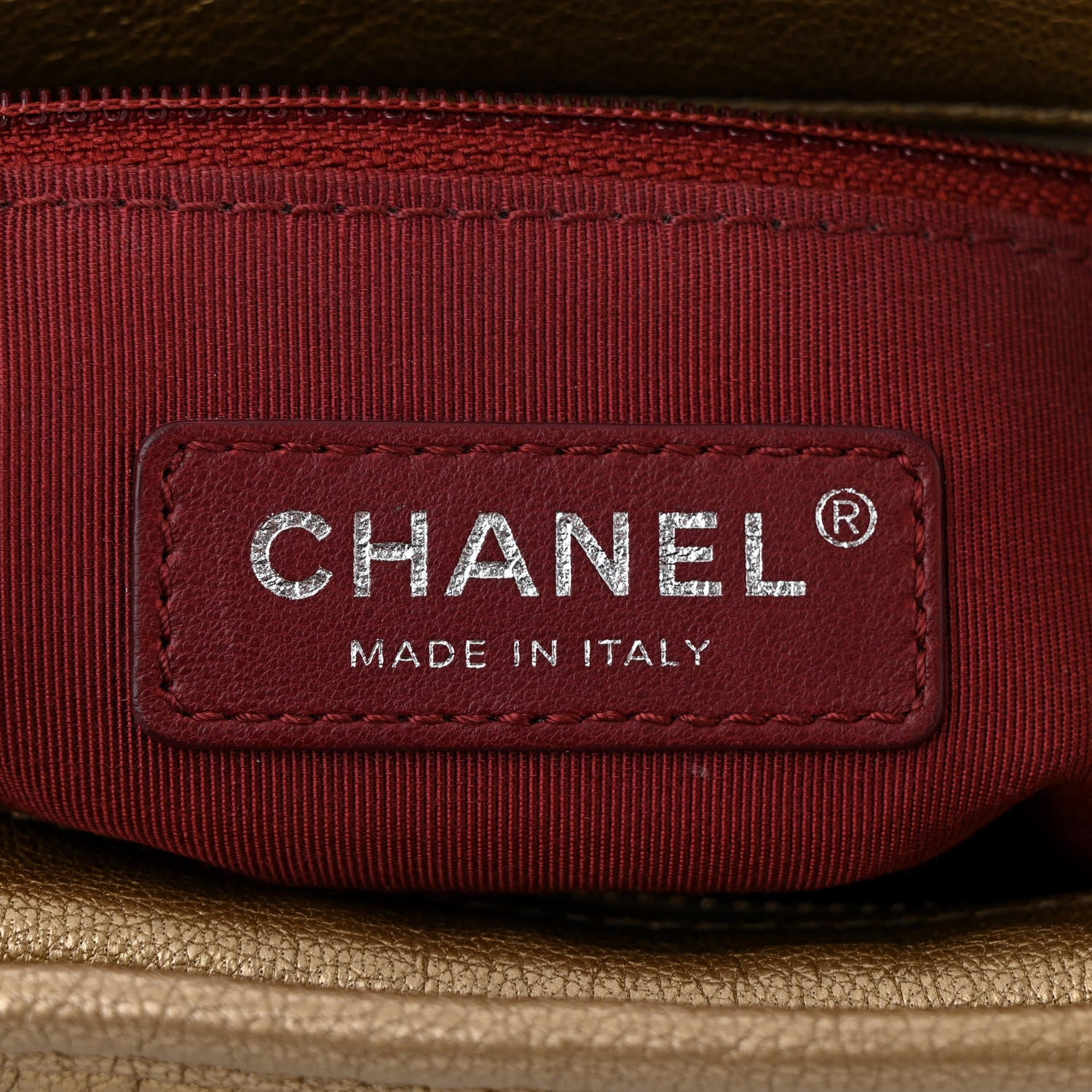 Chanel Metallic Goatskin Quilted Small Gabrielle Hobo Gold Bronze 6 of 10