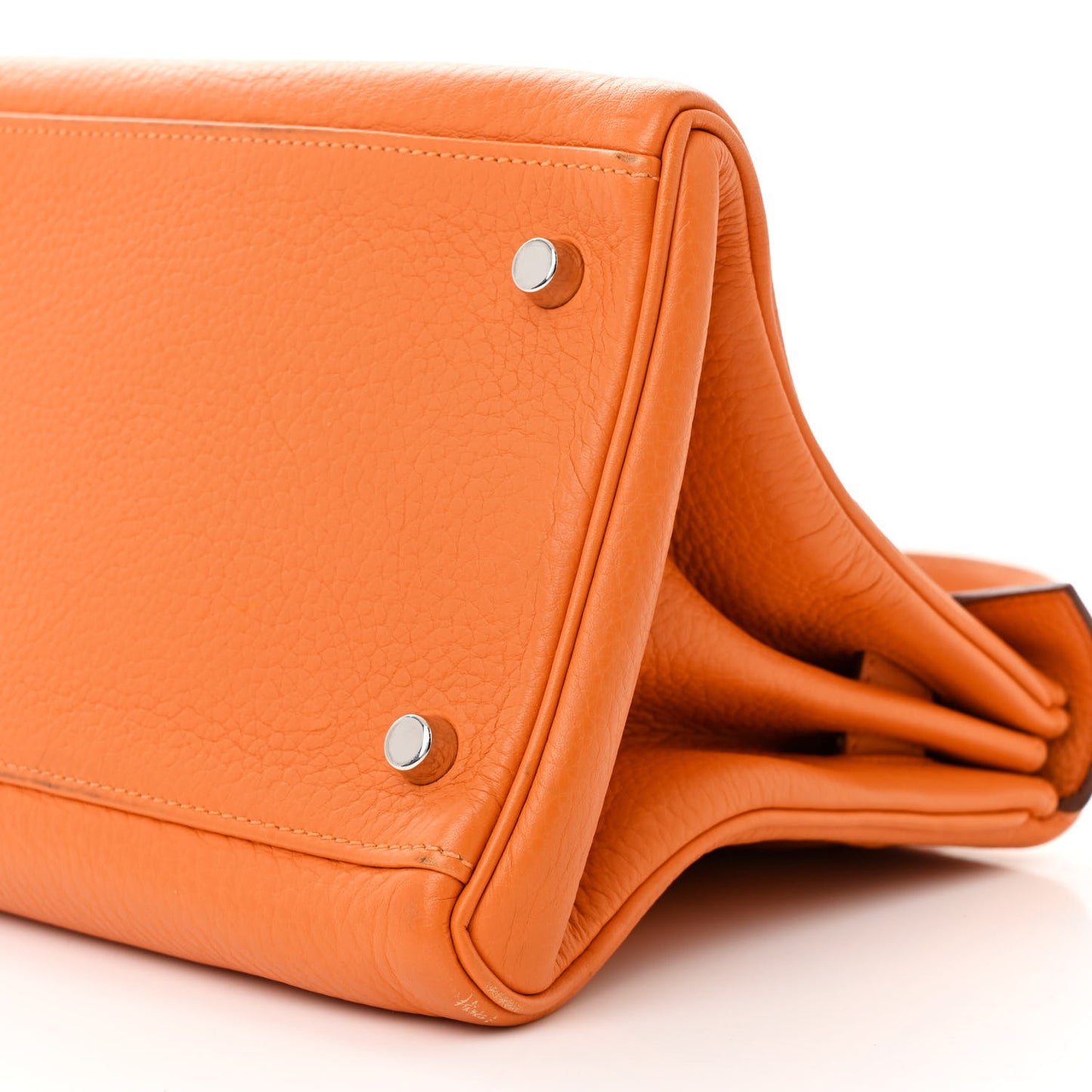 Taurillon Clemence Shoulder Kelly 40 Orange