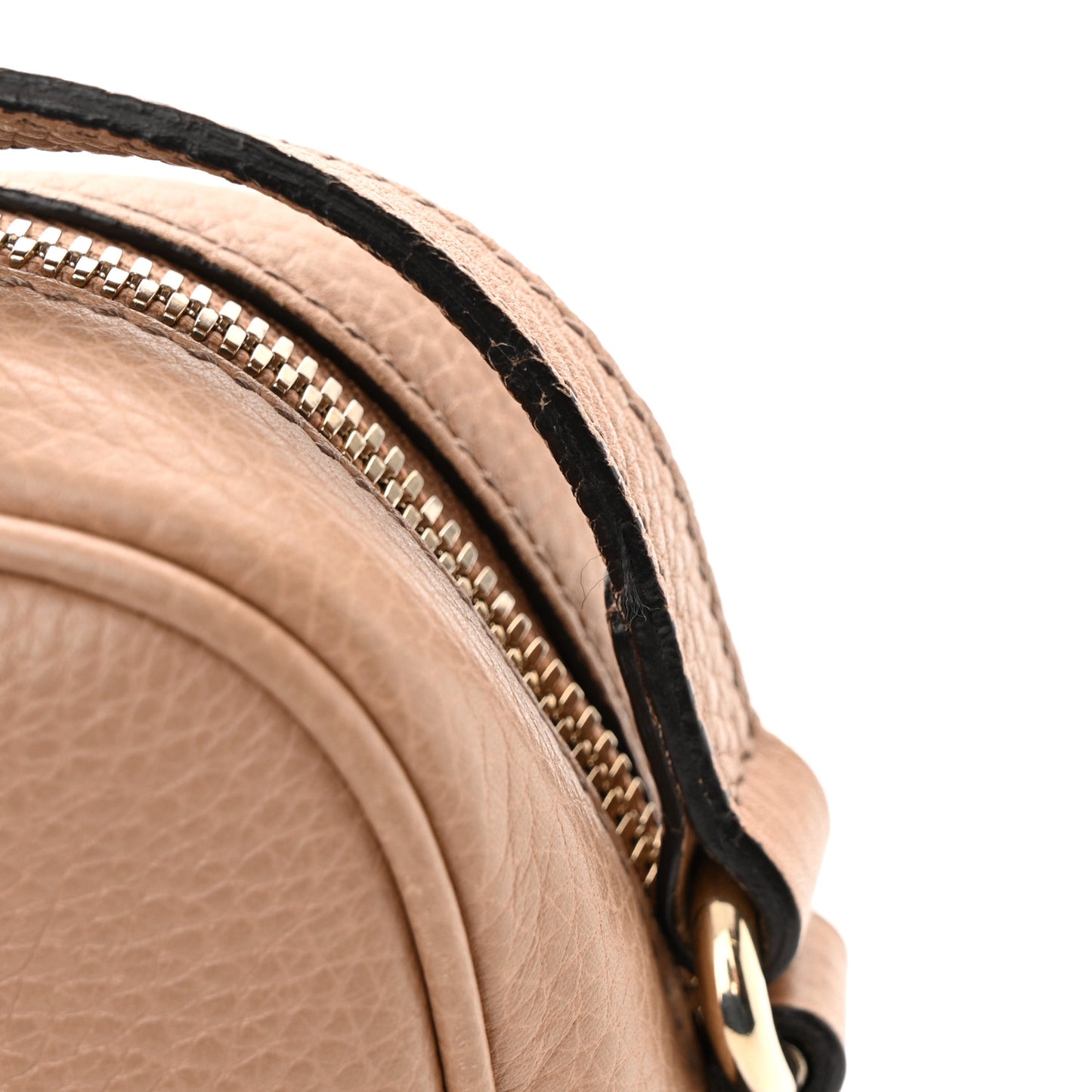 Pebbled Calfskin Small Soho Disco Bag Camelia