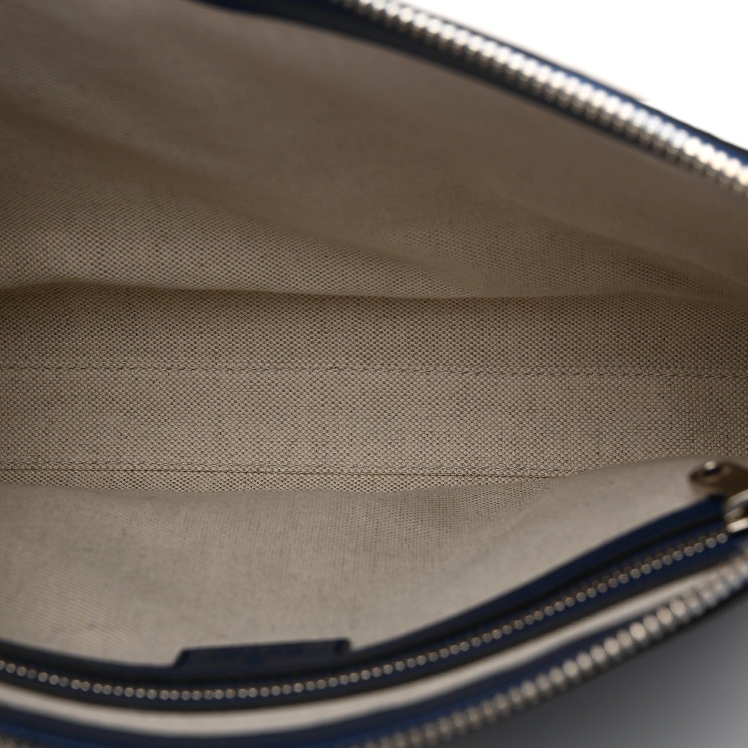 Gucci Calfskin GG Tennis Embossed Medium Wristlet Messenger Bag Intense Metal Blue 5 of 10