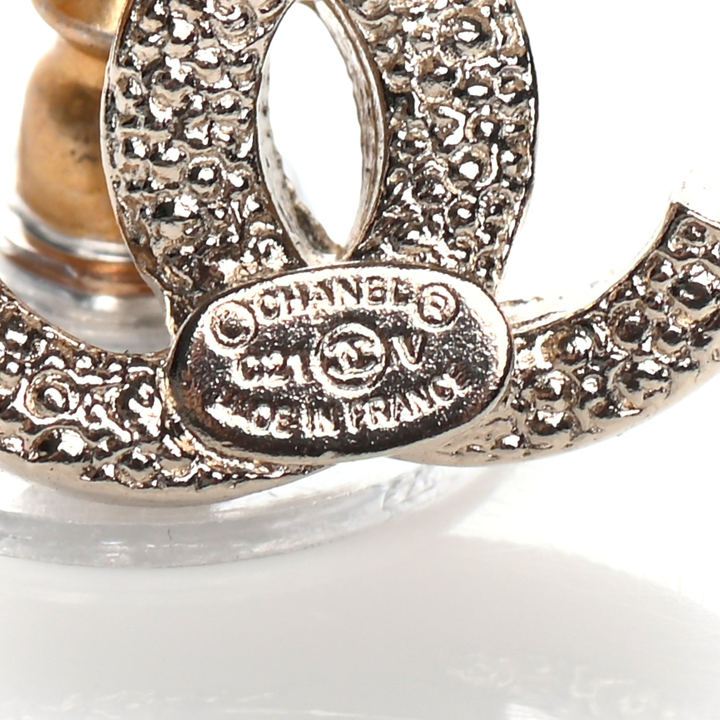 Crystal Mini Timeless CC Earrings Gold