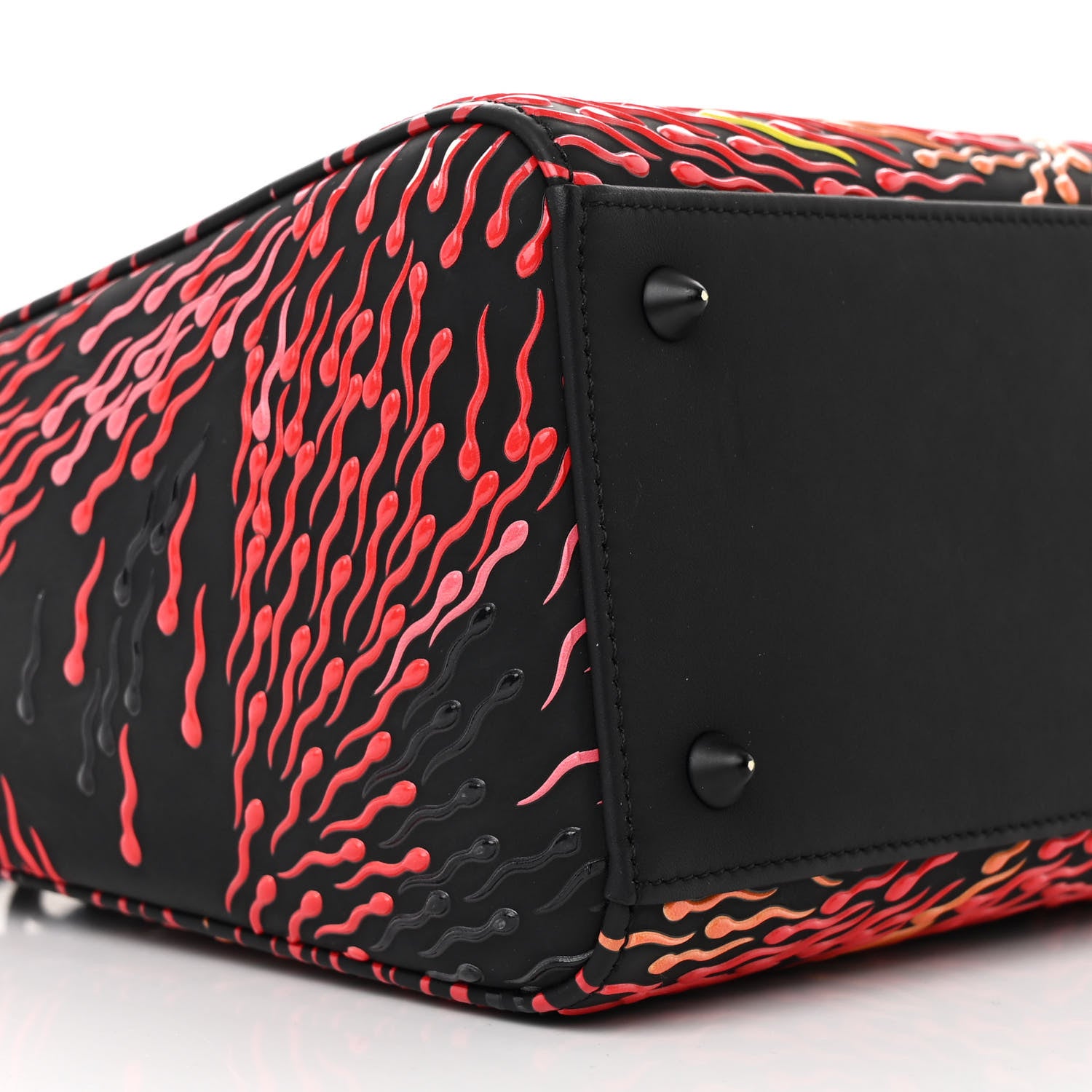 Christian Dior X BHARTI KHER Calfskin Embossed Matte Medium Lady Dior Art Black Multicolor 9 of 11