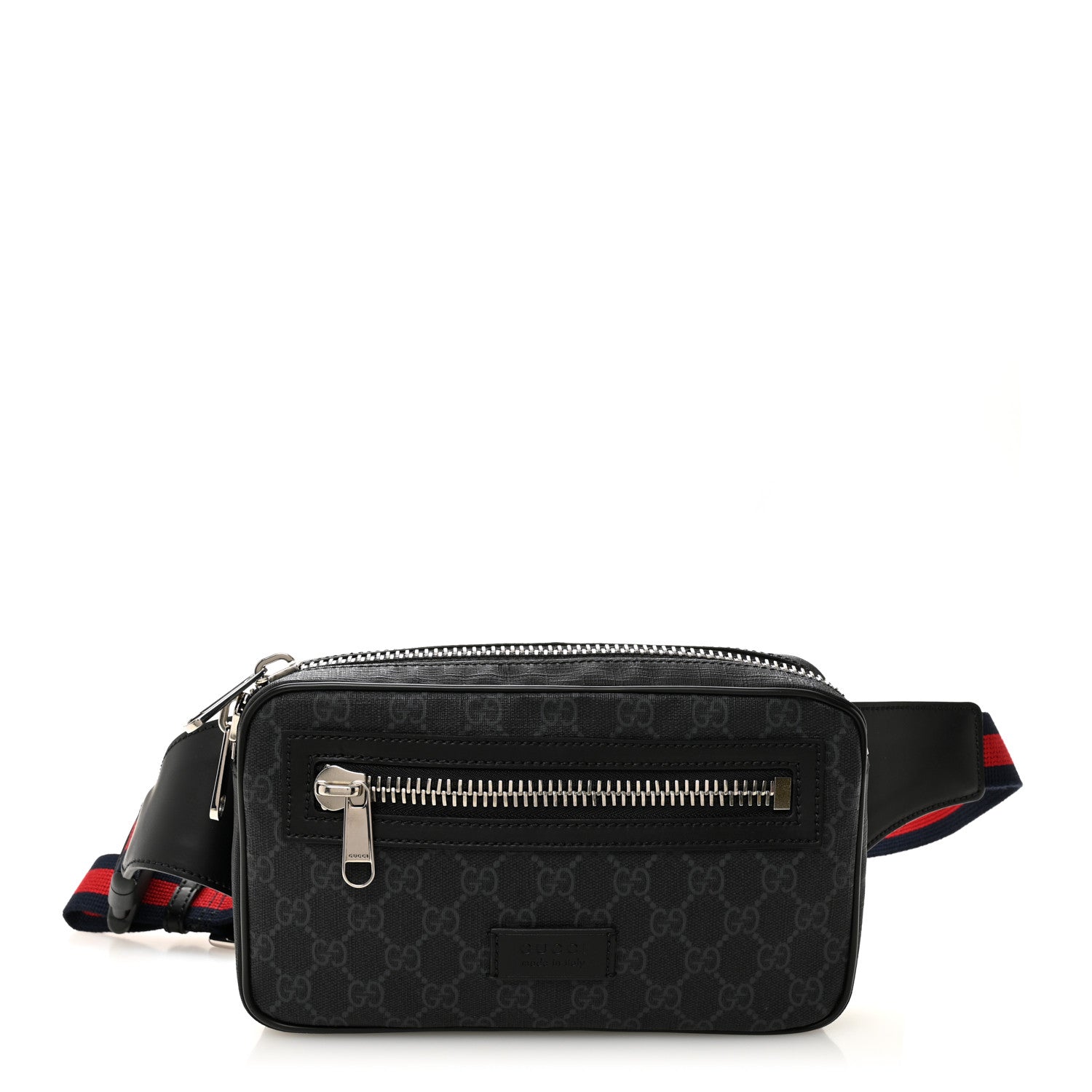 GUCCI ソフト GG スプリーム ベルトバッグ ブラック Gucci Soft GG Supreme Monogram Web Belt Bag Black Grey 1866557