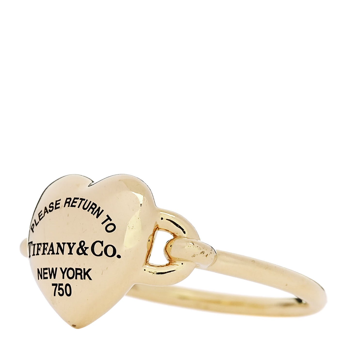 18K Yellow Gold Return to Tiffany Full Heart Ring 54 7