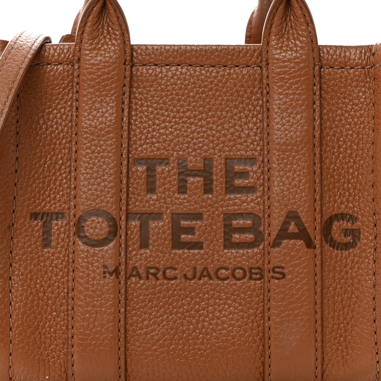 Marc Jacobs Grained Calfskin Mini The Tote Bag Argan Oil 8 of 10