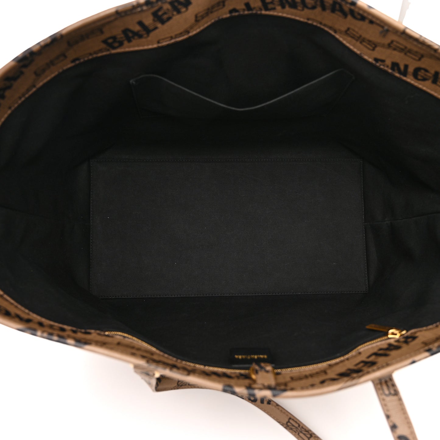 Coated Canvas BB Monogram Allover Logo Signature Tote Beige Brown Black