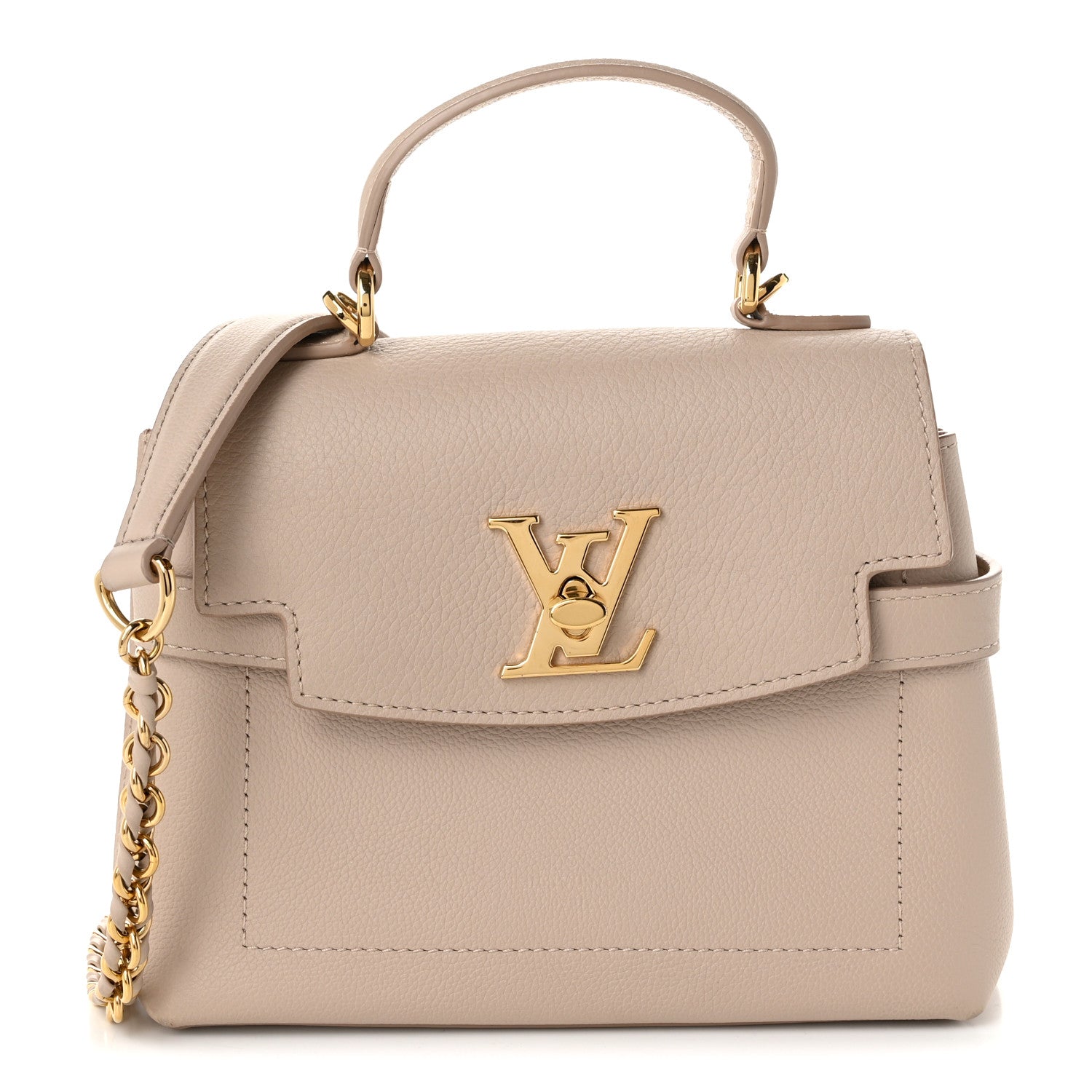 LOUIS VUITTON ロックミー エヴァーハンドバッグ ベージュ Louis Vuitton Soft Calfskin Mini Lockme Ever Greige 1981988