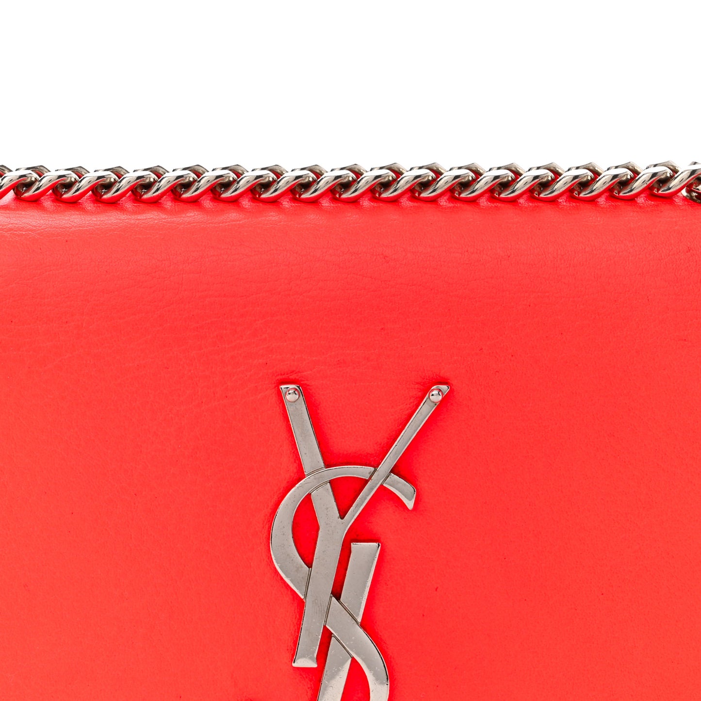 Calfskin Monogram Small Kate Satchel Neon Orange
