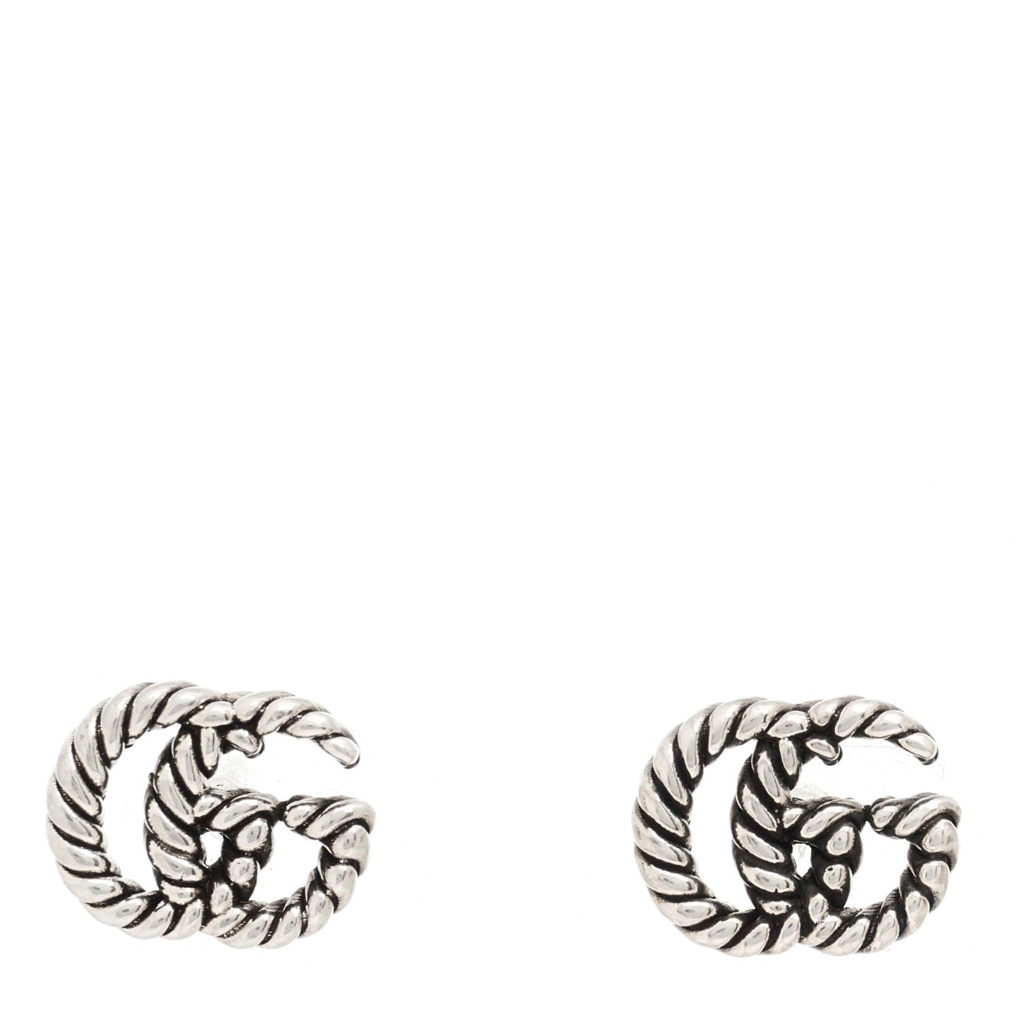 Sterling Silver Torchon Double G Earrings