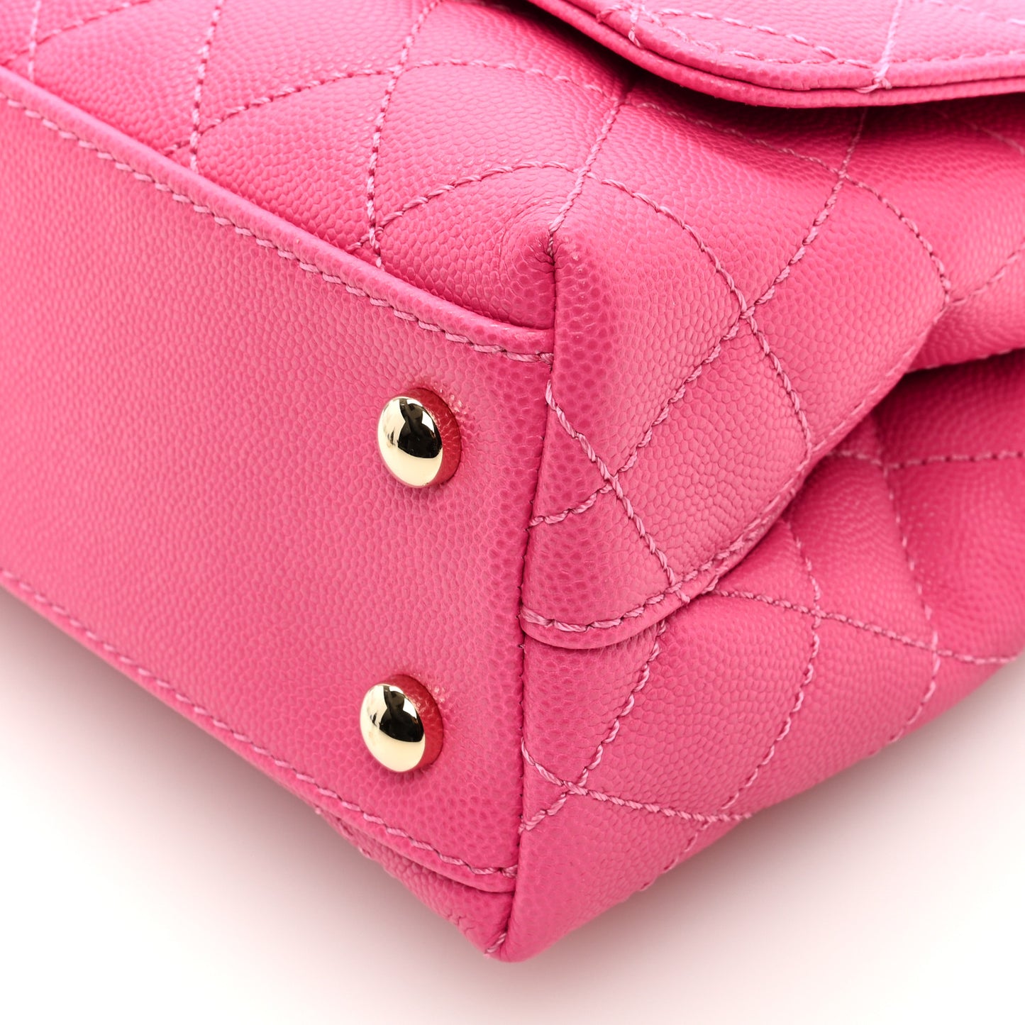 Caviar Quilted Extra Mini Coco Handle Flap Rose