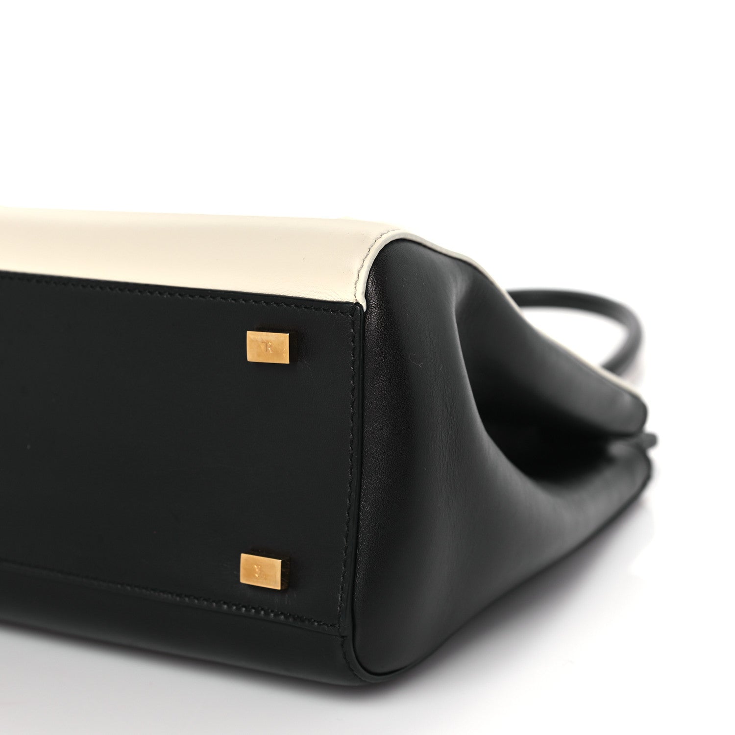 The Row Calfskin Sideby Top Handle Bag Black White Red 8 of 8