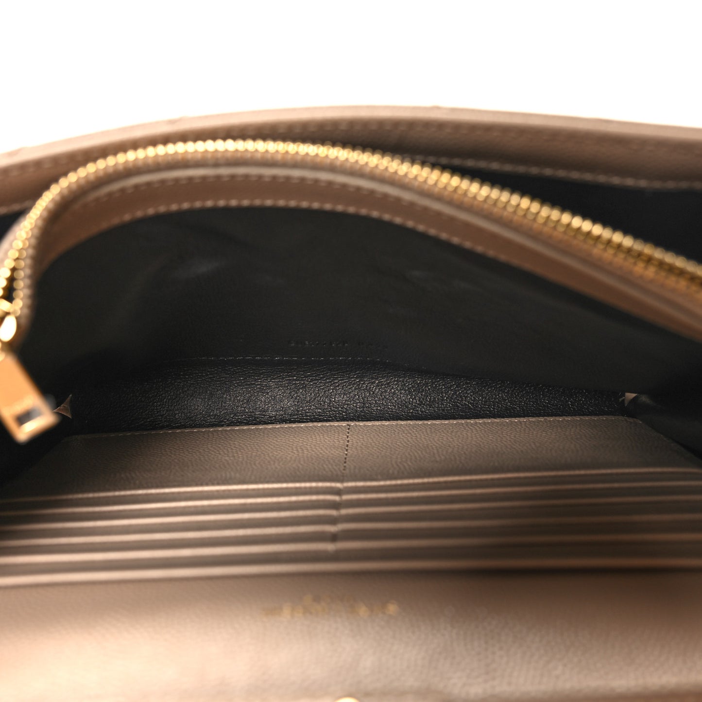 Grain De Poudre Matelasse Chevron Monogram Chain Wallet Nude Powder