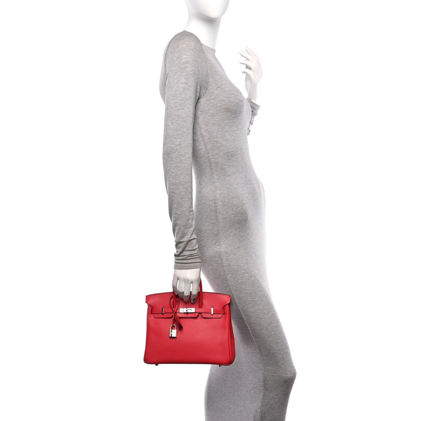 Epsom Birkin 25 Rouge Casaque