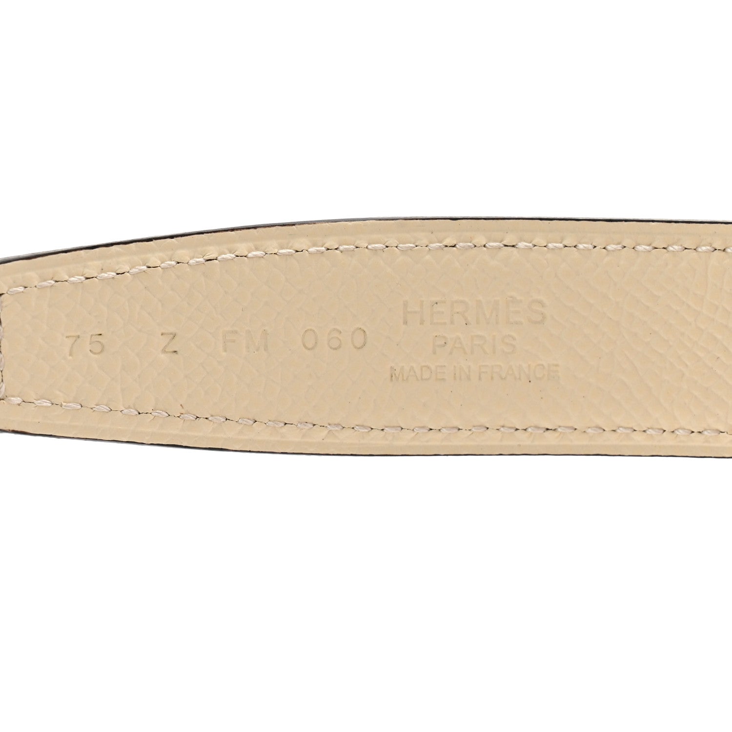 Hermes Swift Epsom 24mm Belt Strap 75 30 Craie Gold 5 of 6
