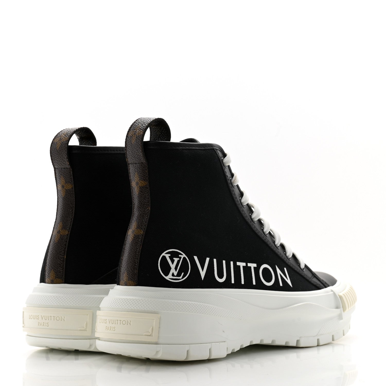 Louis Vuitton Canvas LV Squad Sneaker Boots 38.5 Black 4 of 9