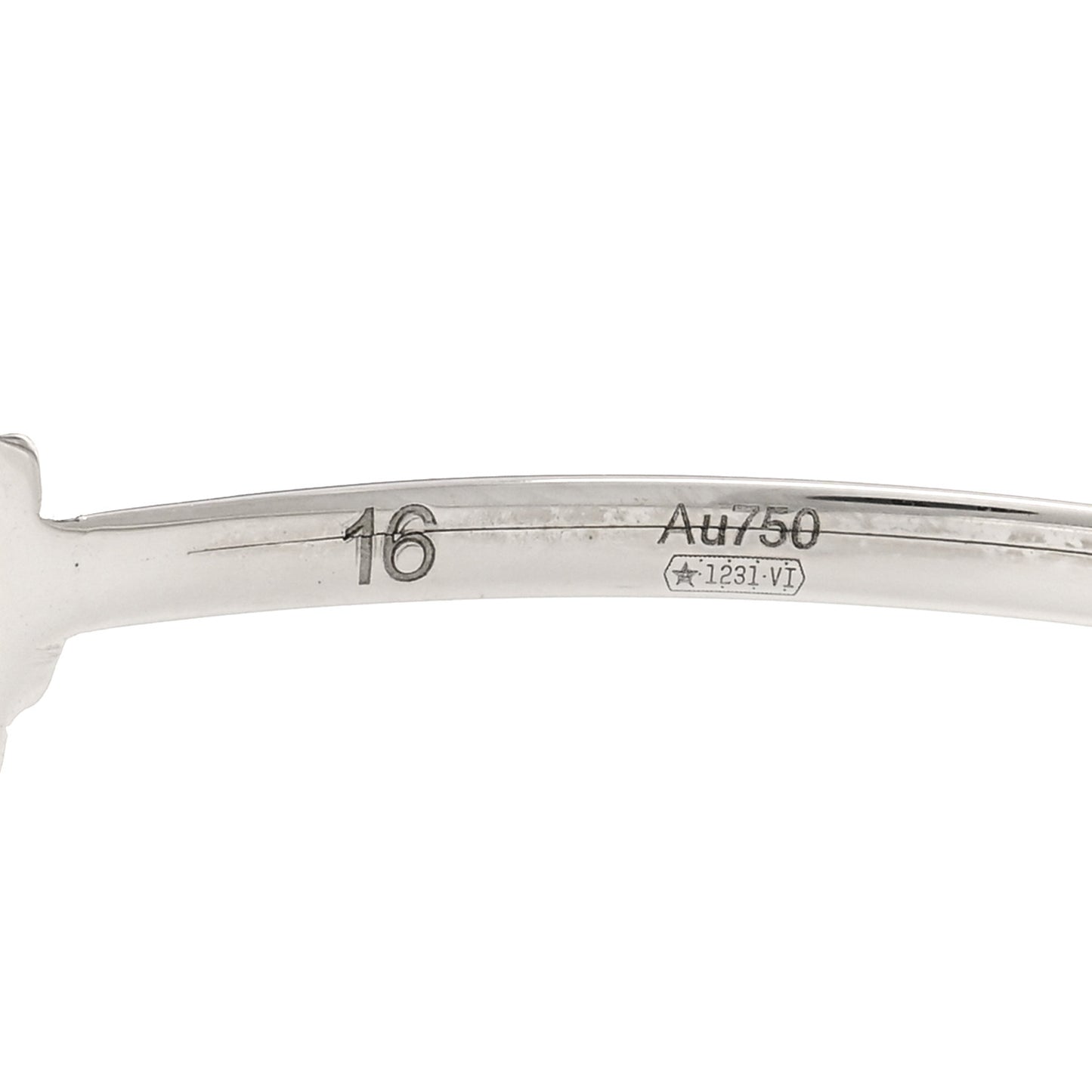 18K White Gold Diamond GG Running Cuff Bracelet
