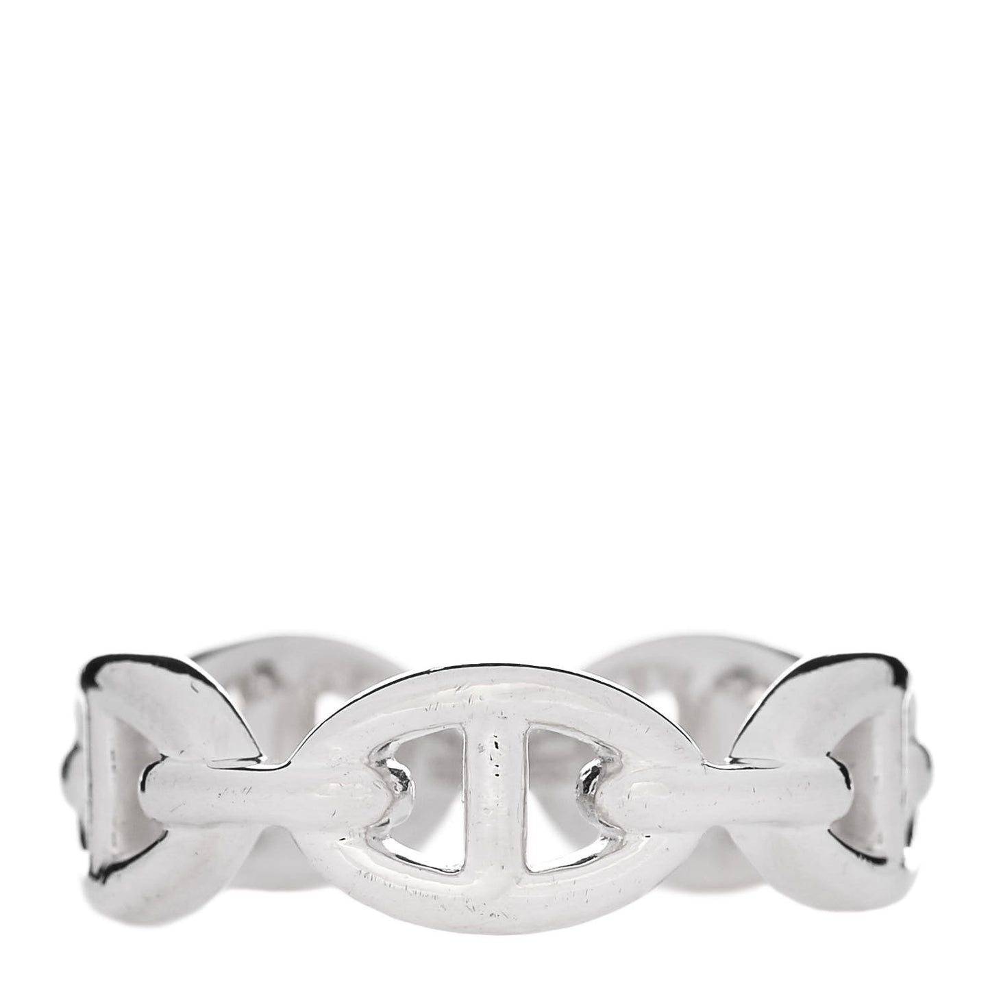 Sterling Silver PM Chaine d'Ancre Enchainee Band Ring 55 7.25