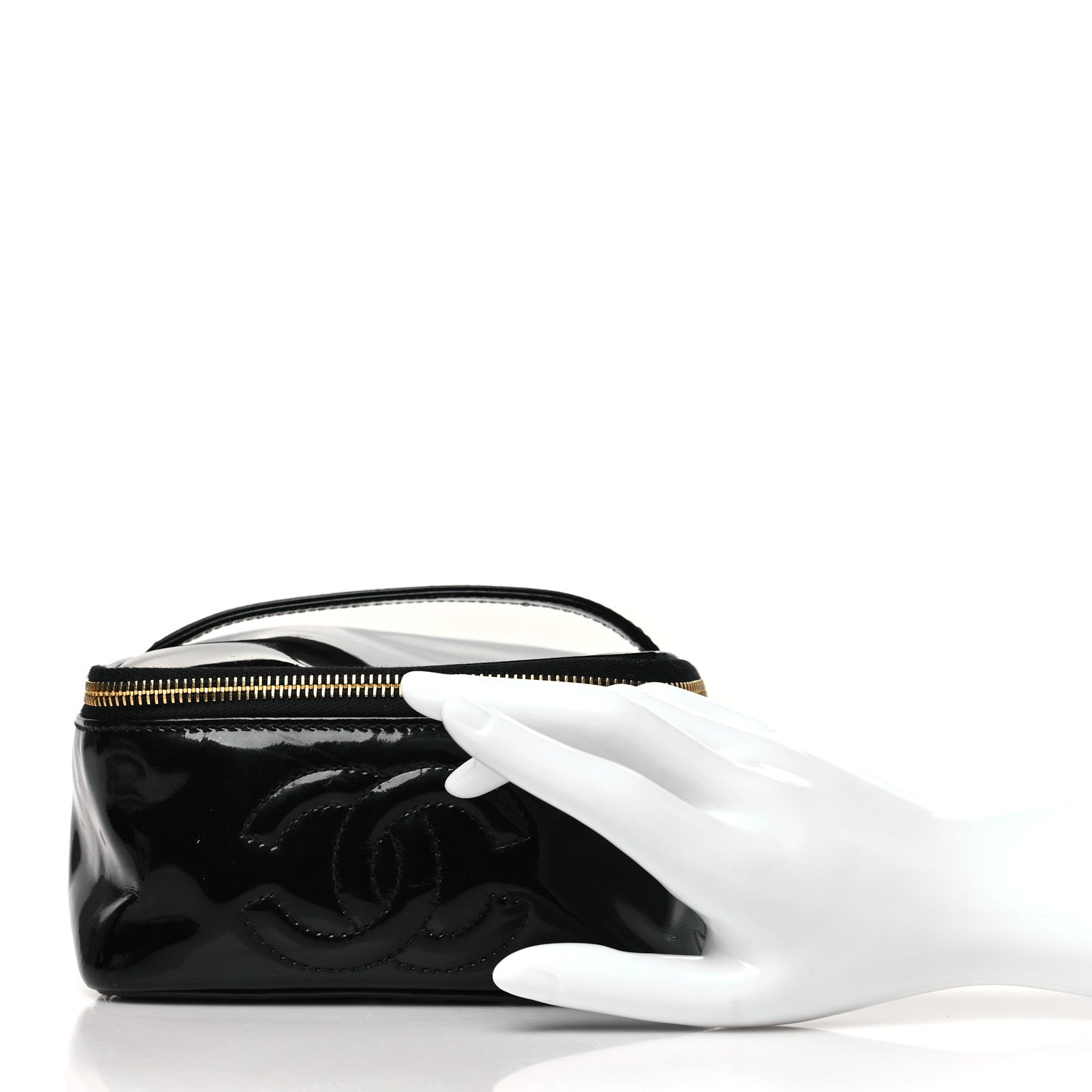 Chanel Patent Vanity Cosmetic Case Black 2 of 10