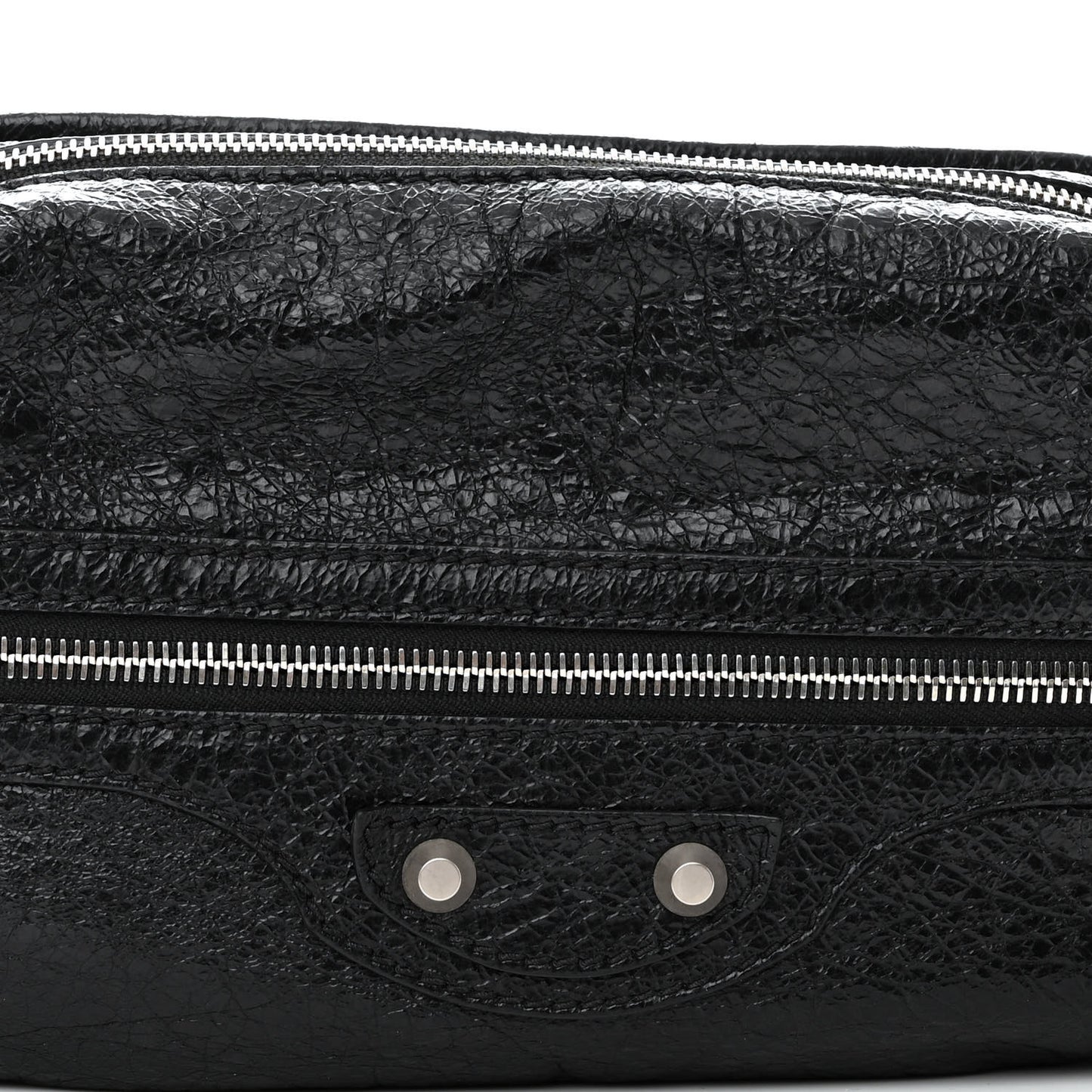 Lambskin Classic Hardware Neo Lift Hip Bag Black