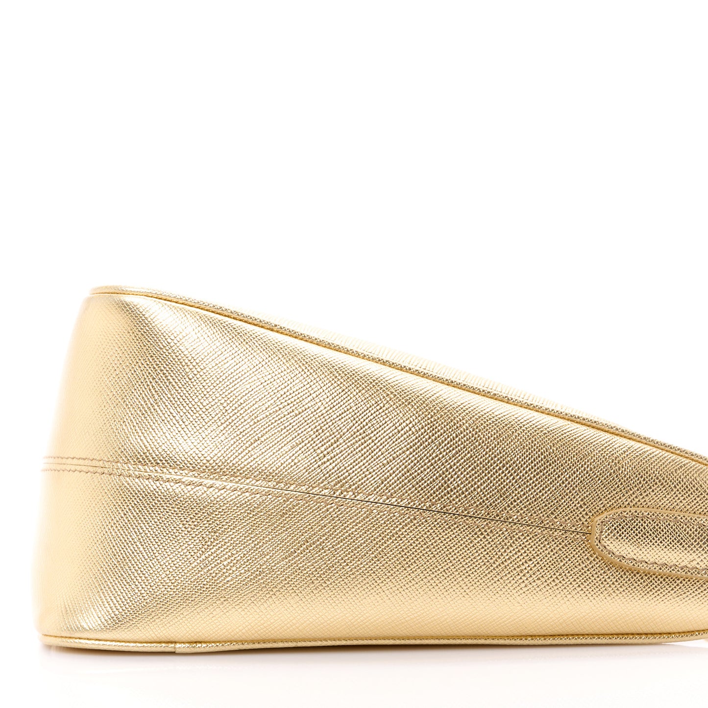 Saffiano Lux Triangle Shoulder Bag Platino