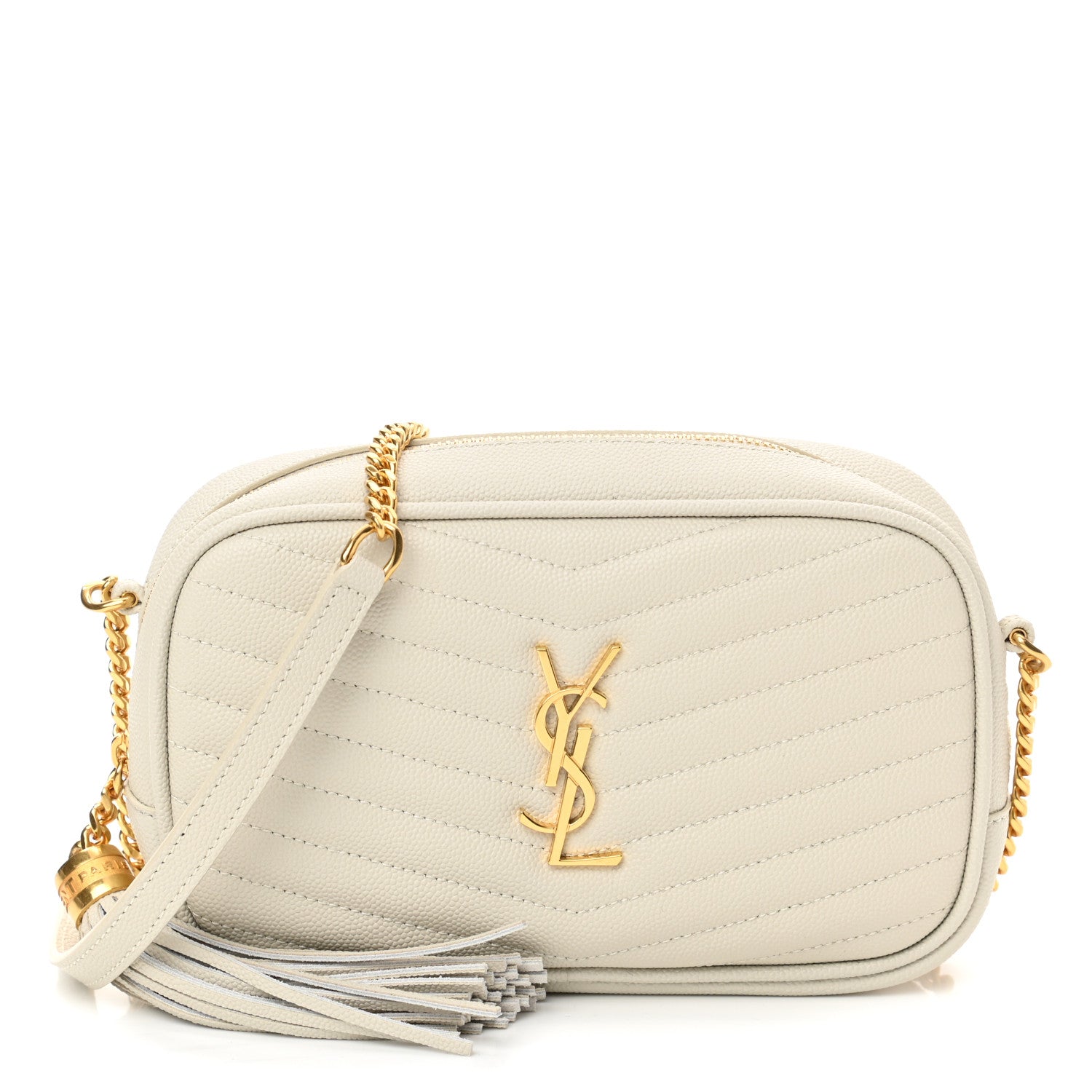 Saint Laurent Grain De Poudre Matelasse Monogram Mini Lou Camera Bag Crema Soft 1 of 12