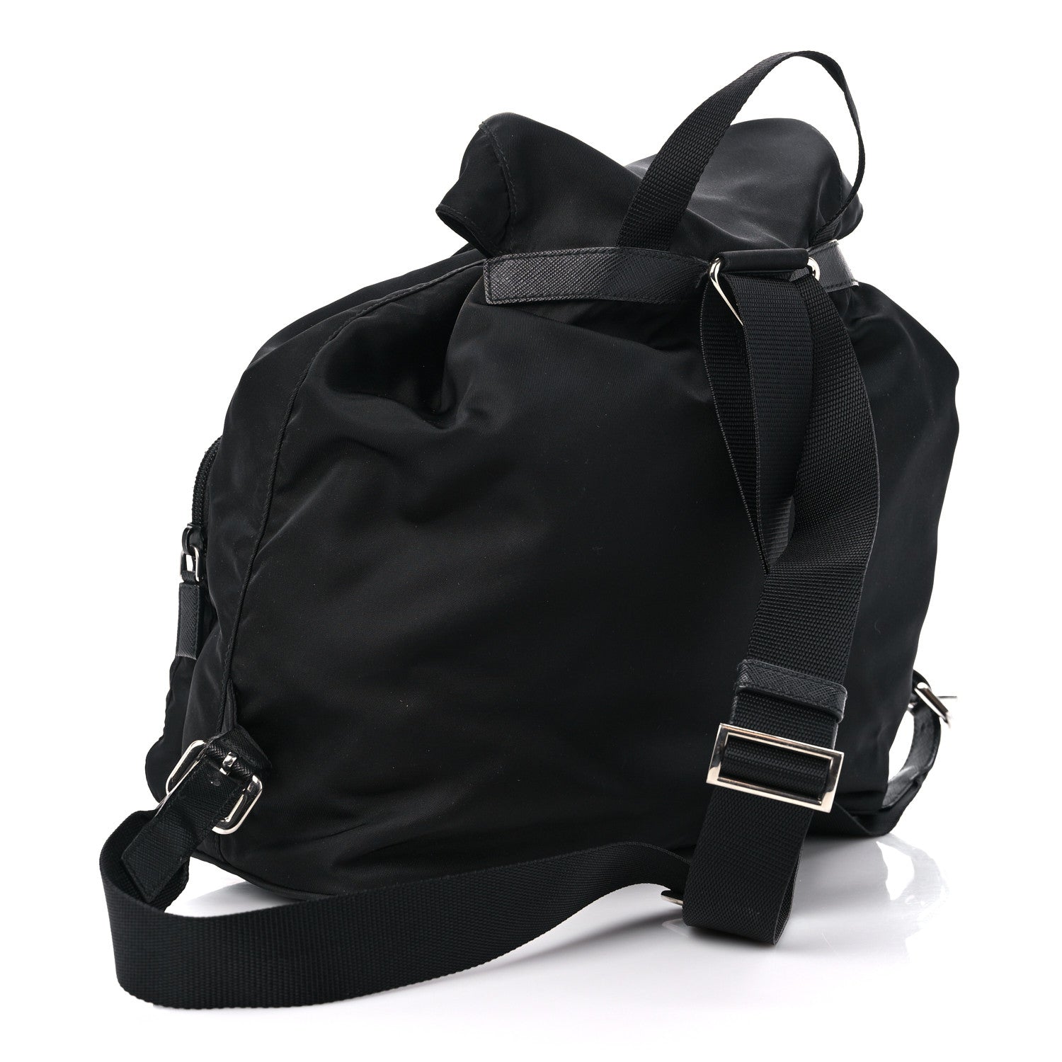 Prada Tessuto Nylon Saffiano Medium Backpack Black 3 of 11