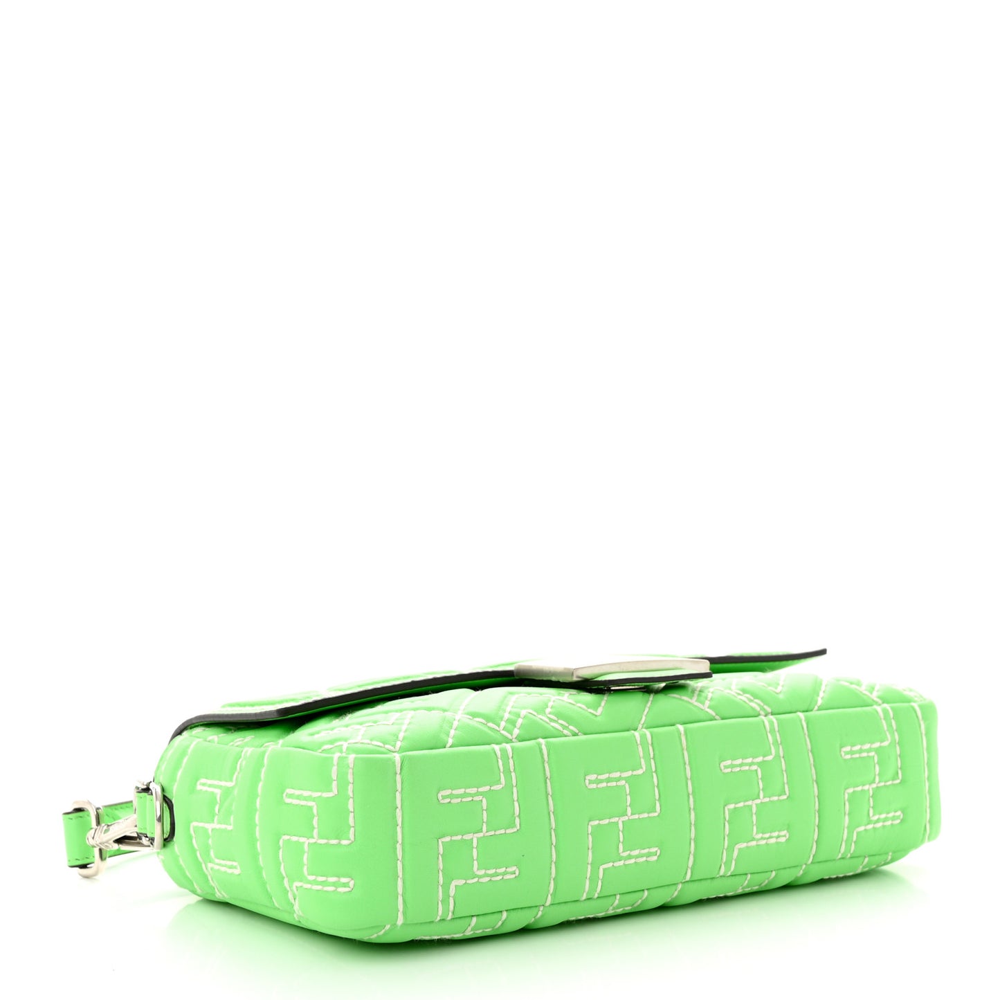 Nappa Stitched FF 1974 Embossed Baguette Edamame