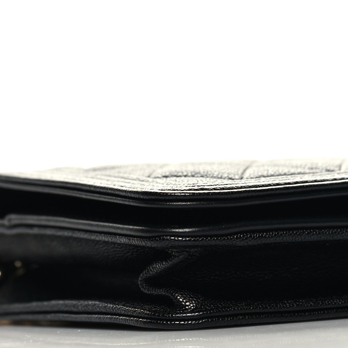 Caviar Quilted Boy Wallet On Chain WOC Black