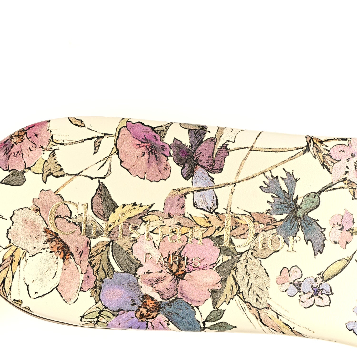 Christian Dior Canvas Embroidered 4 Saisons Dway Flat Slide Sandals 35.5 Lilac 8 of 10