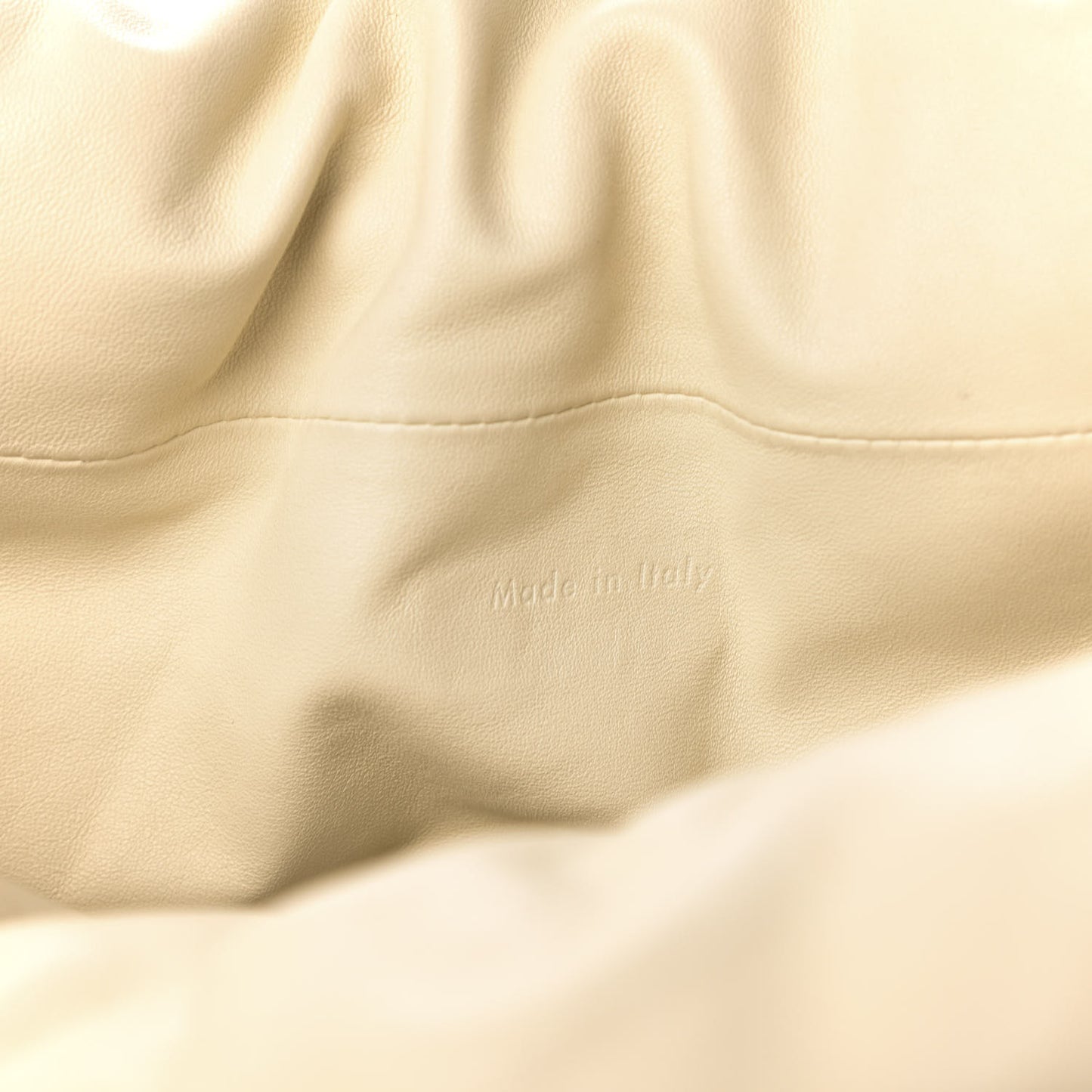 Goatskin Pillow Bucket Bag White