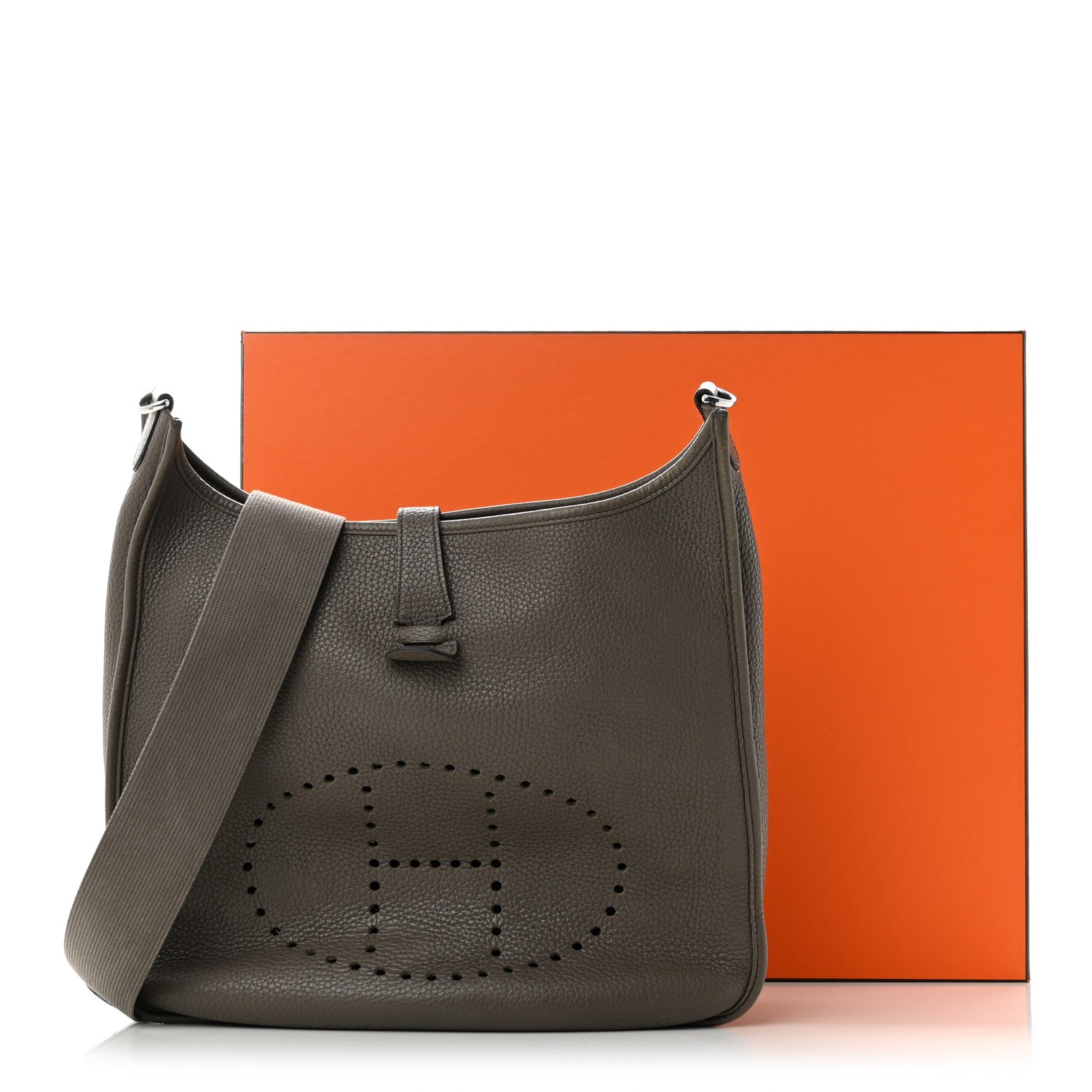 Hermes Taurillon Clemence Evelyne III GM Etain 3 of 11