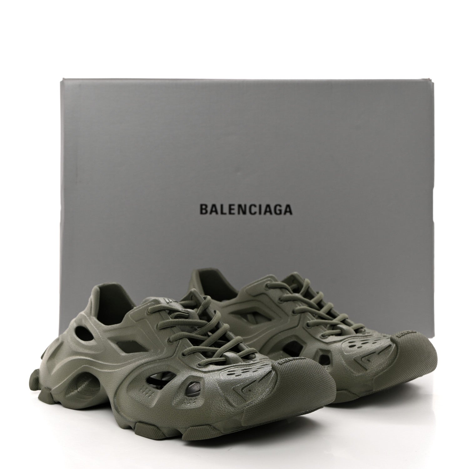 Balenciaga EVA Molded Mens HD Low Top Sneakers 39 Khaki 8 of 8