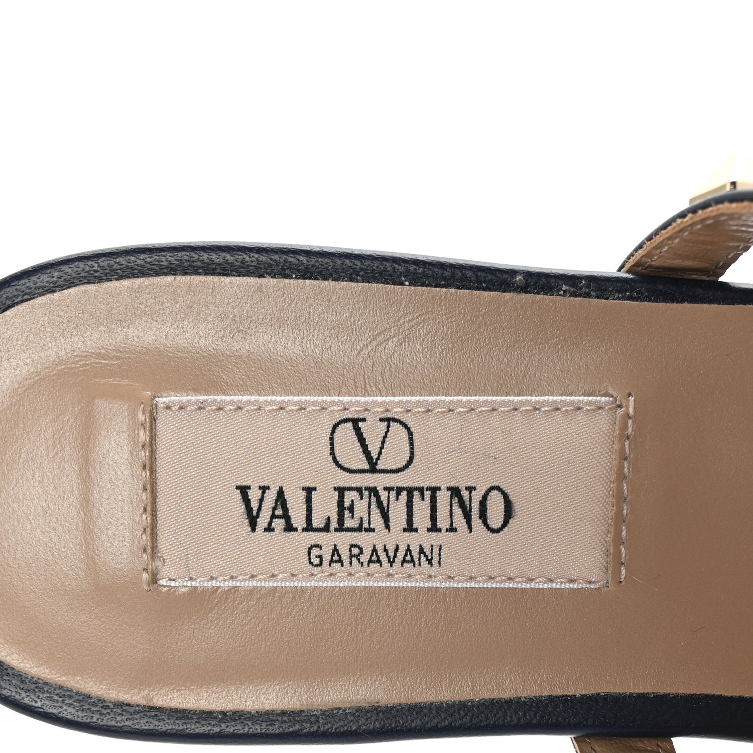 Valentino Garavani Nappa Rockstud Caged Flat Slide Sandals 35 Marine 8 of 10
