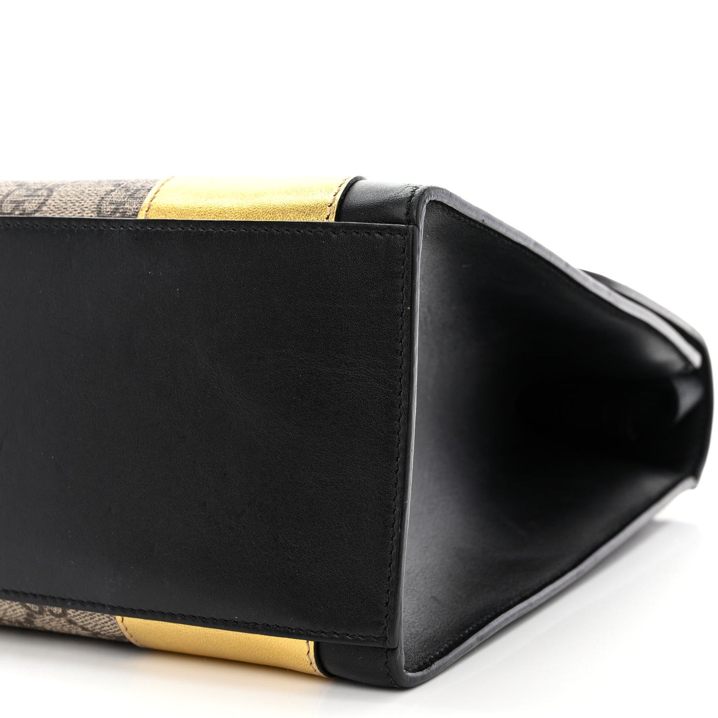 Nappa GG Supreme Monogram Medium Osiride Top Handle Bag Black Oro Vecchio Beige Ebony