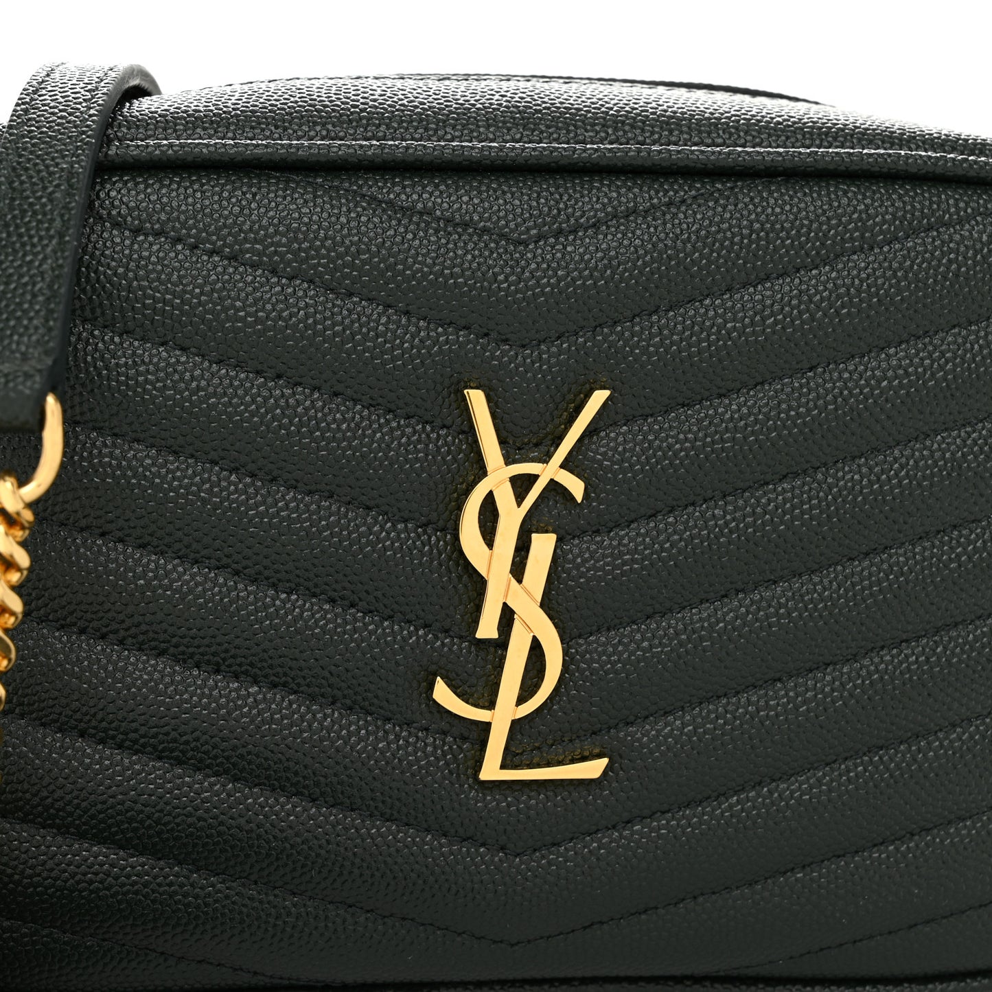 Grain De Poudre Matelasse Monogram Mini Lou Camera Bag New Vert Fonce