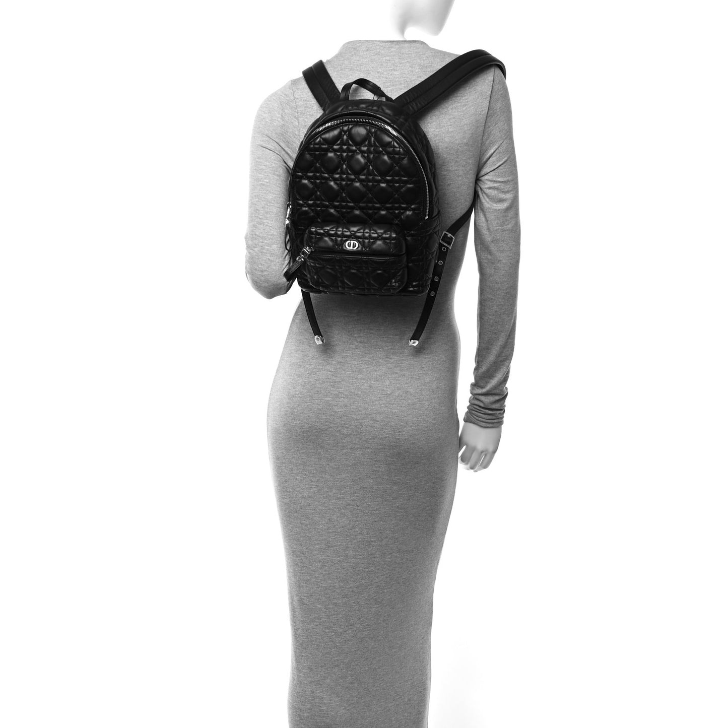 Lambskin Cannage Backpack Black