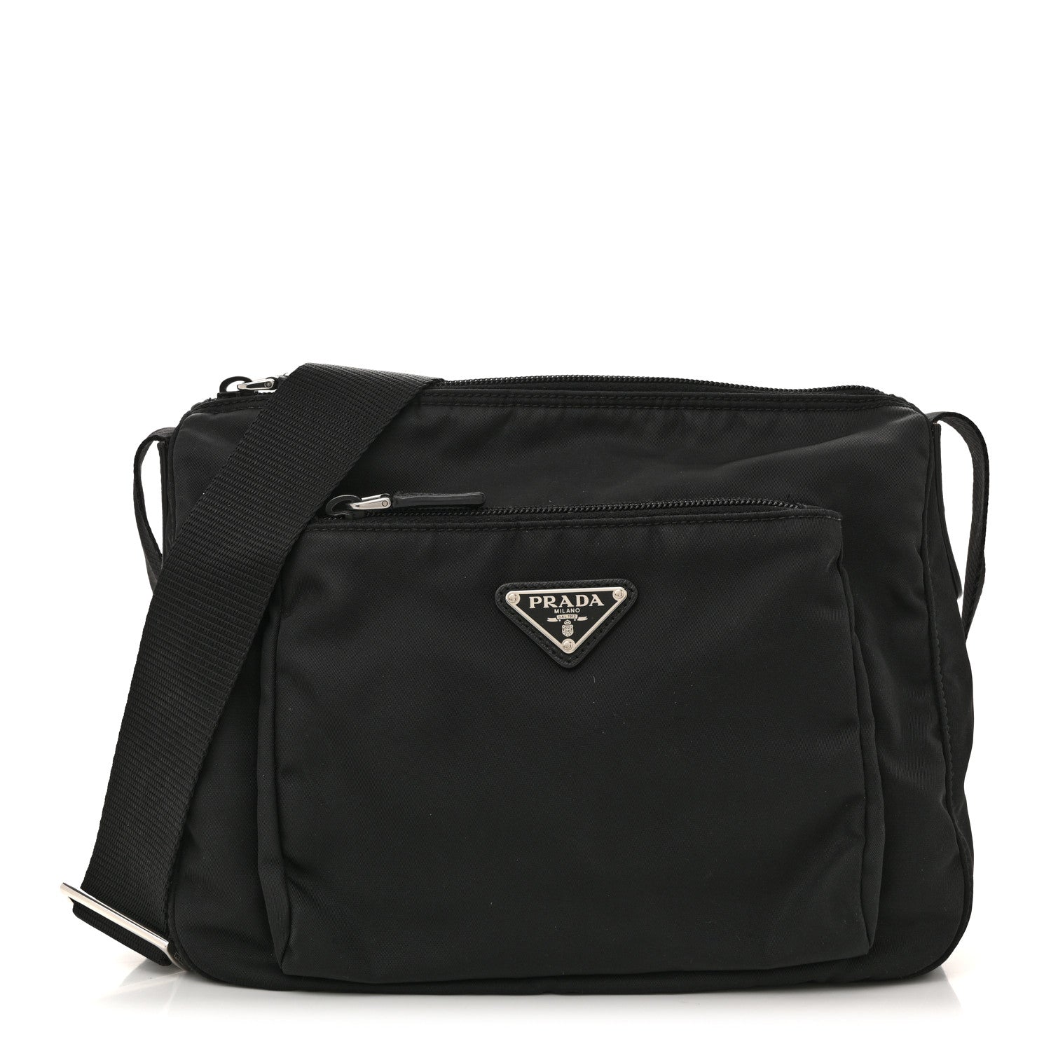 Prada Nylon Vela Messenger Bag Black 1783463 – FASHIONPHILE