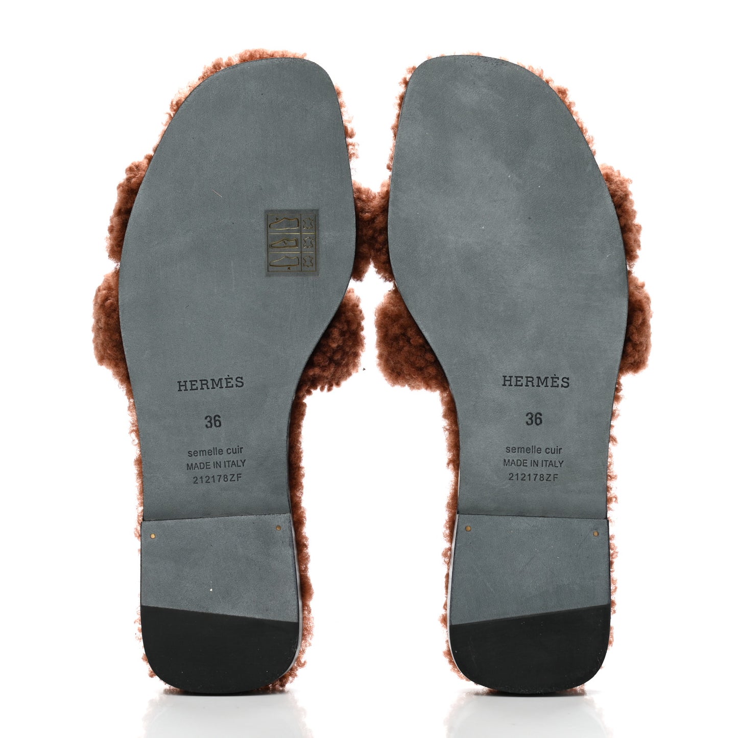 Woolskin Oran Sandals 36 Cognac