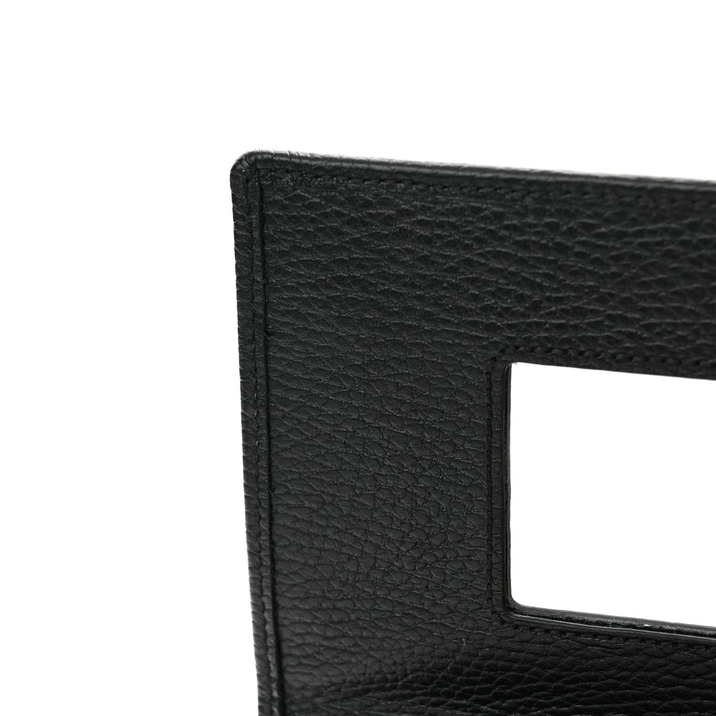 Dollar Calfskin Enamel Monochrome Mini GG Marmont Chain Wallet Black