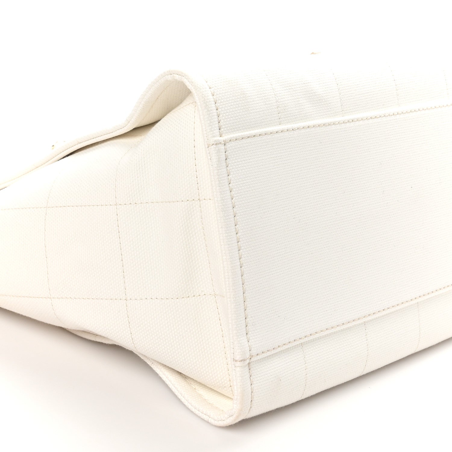 Chanel Cotton Medium Deauville Tote White 10 of 11